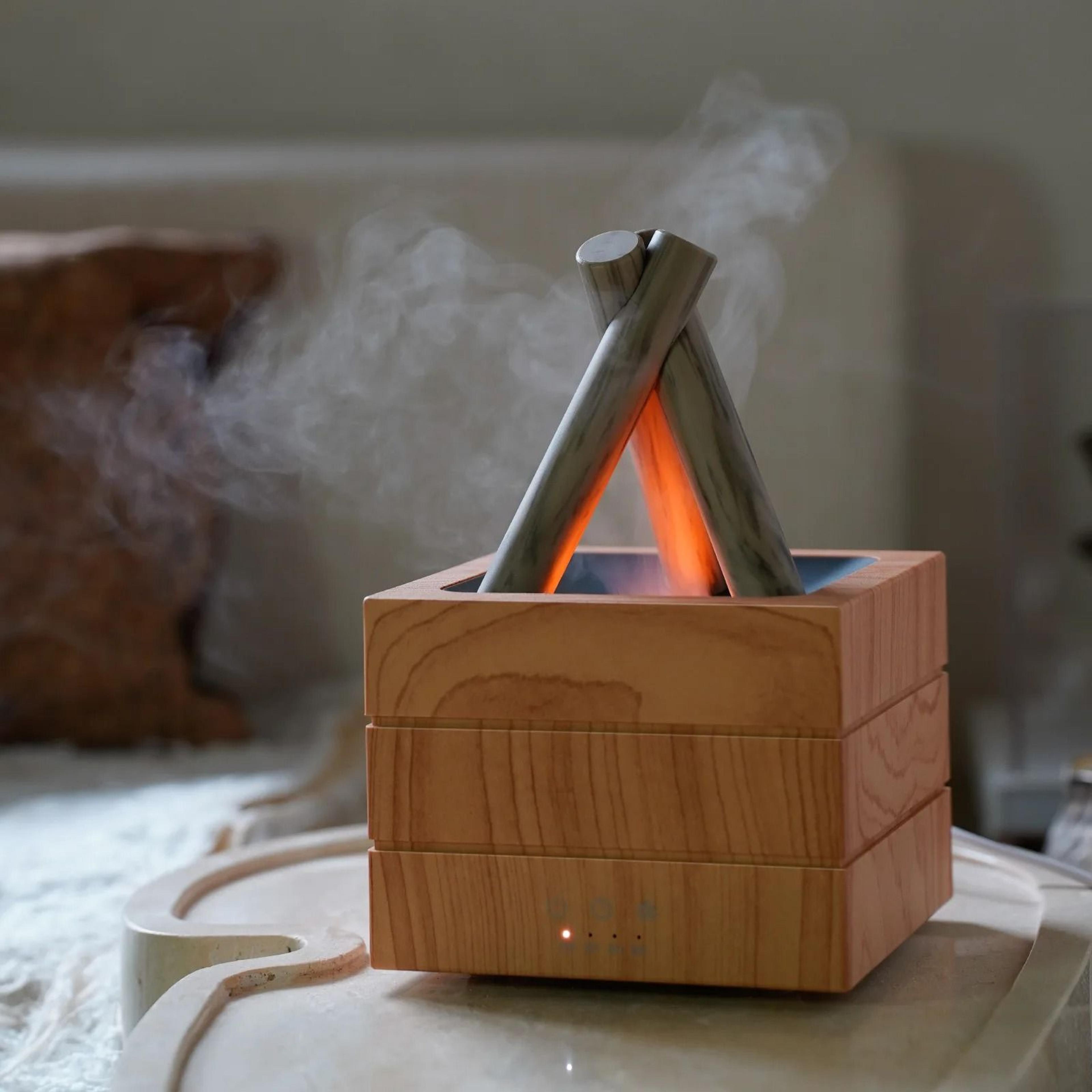Flame Effect Aroma Diffuser With Remote Control 0
