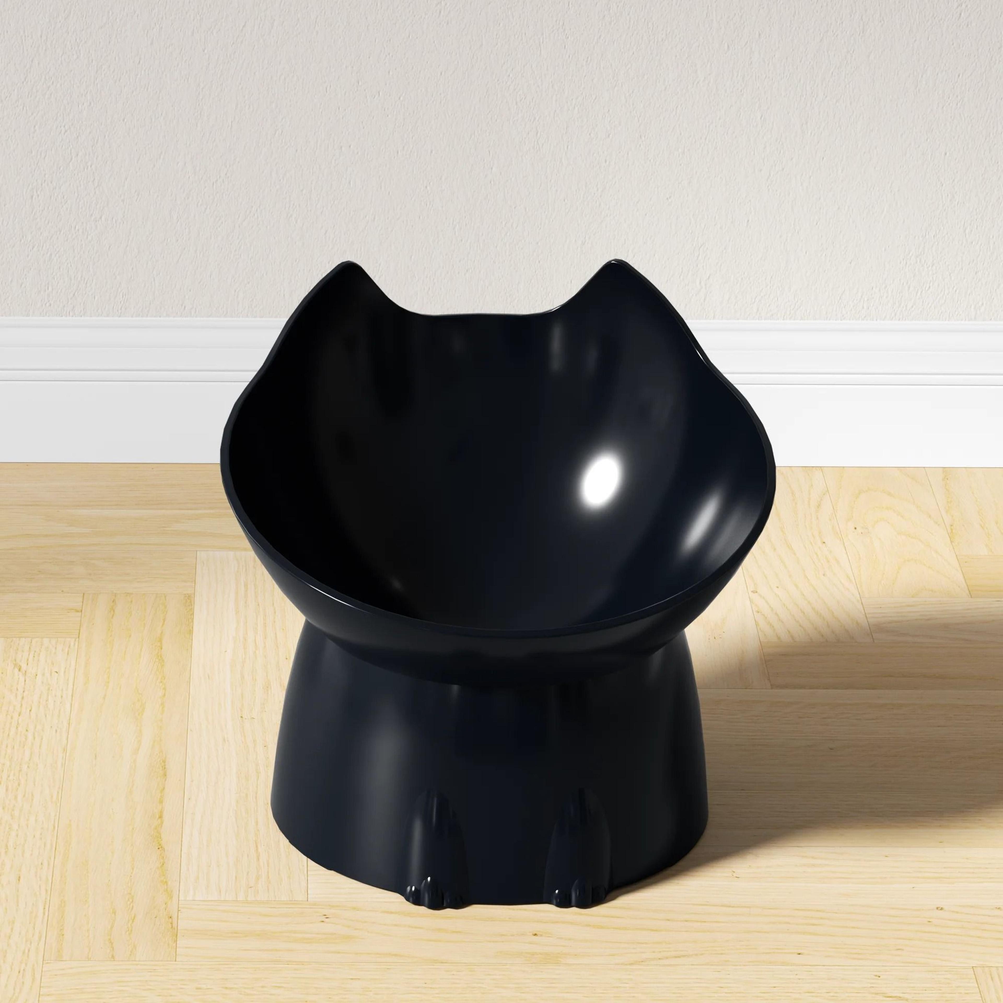 Elevated Cat Feeding Bowl With Tilted Design 7