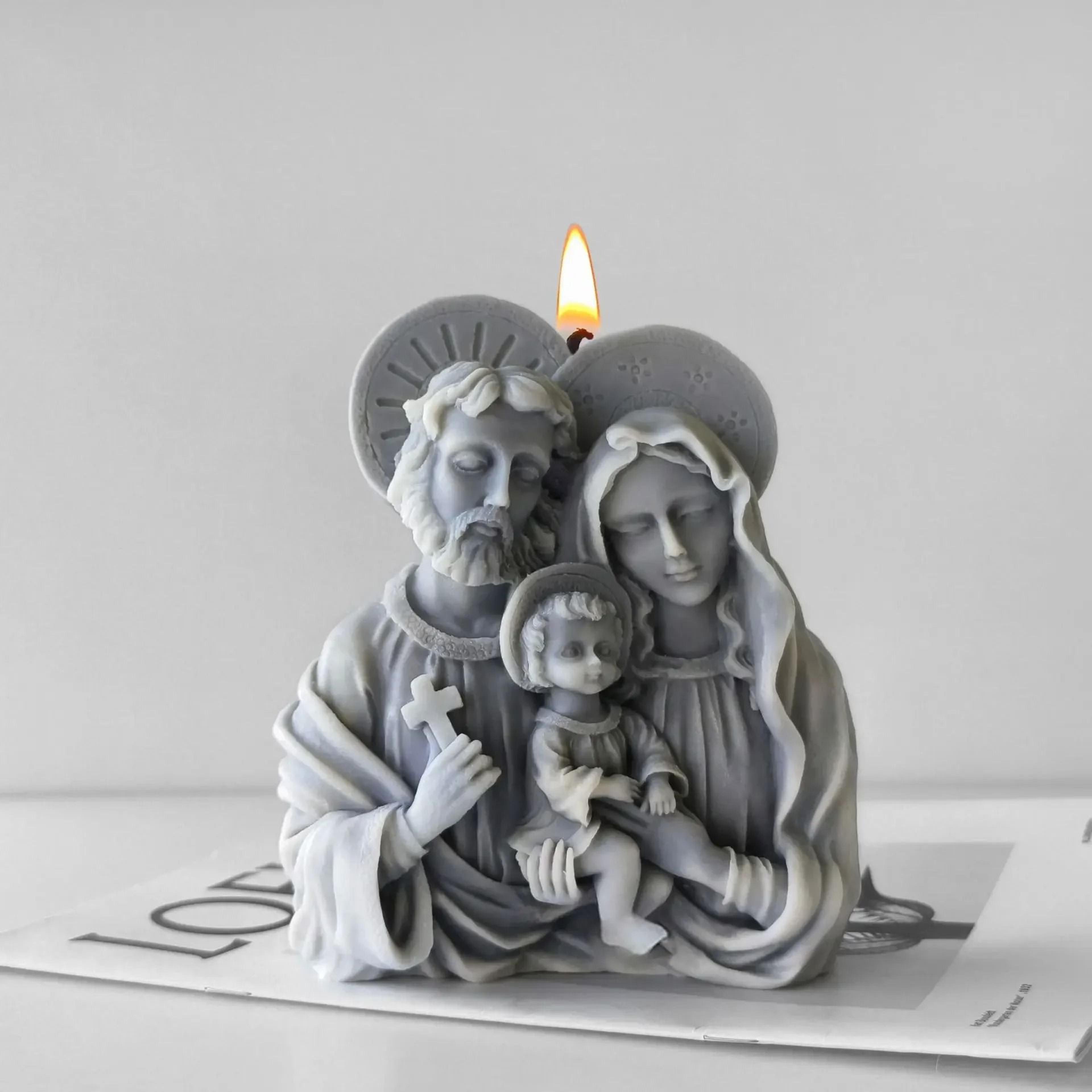 Jesus Cross Silicone Candle Mold For DIY Crafts 3