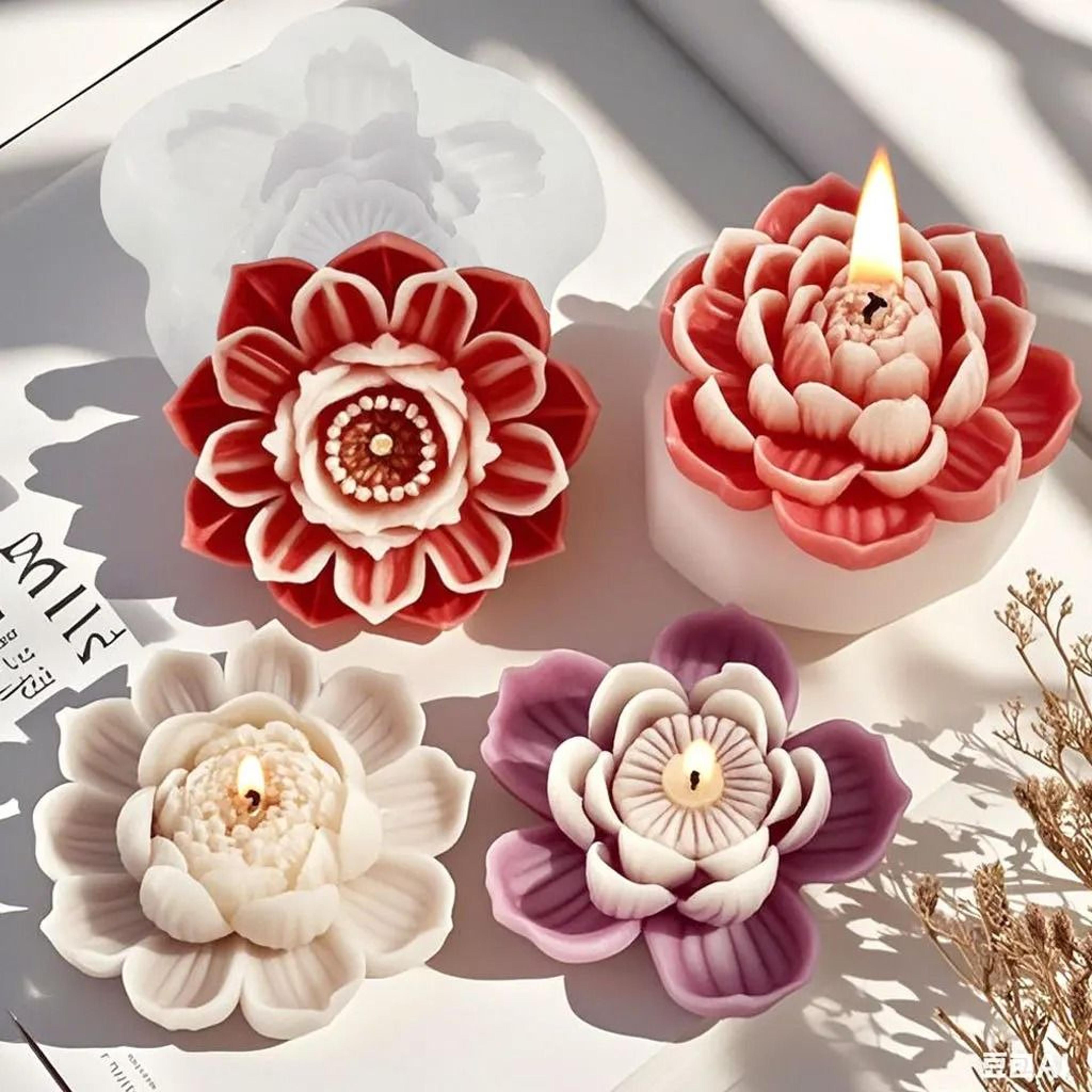 Lotus Flower Silicone Candle Mold For DIY Crafts 0
