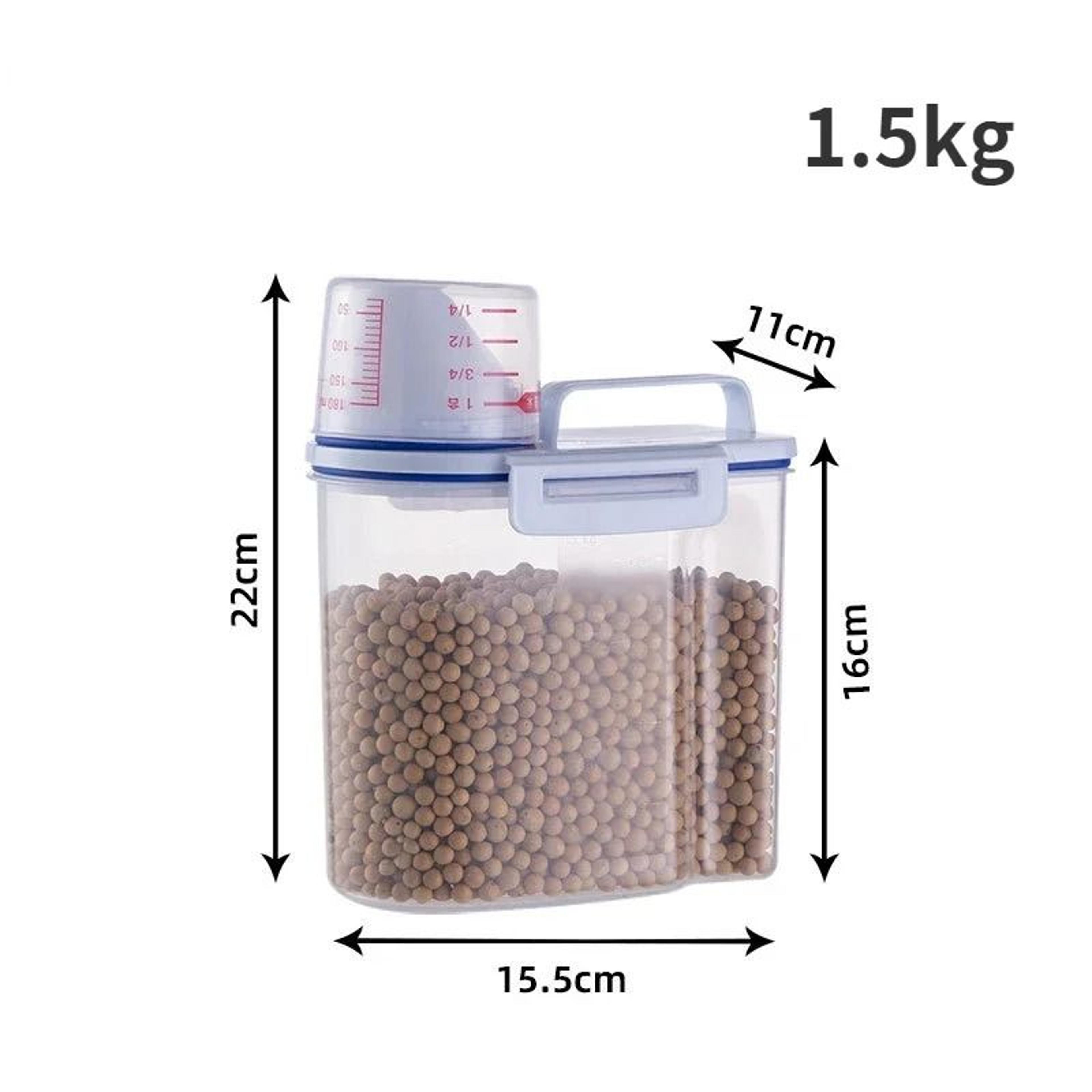Pet Food Storage Container With Measuring Cup And Airtight Seal 9