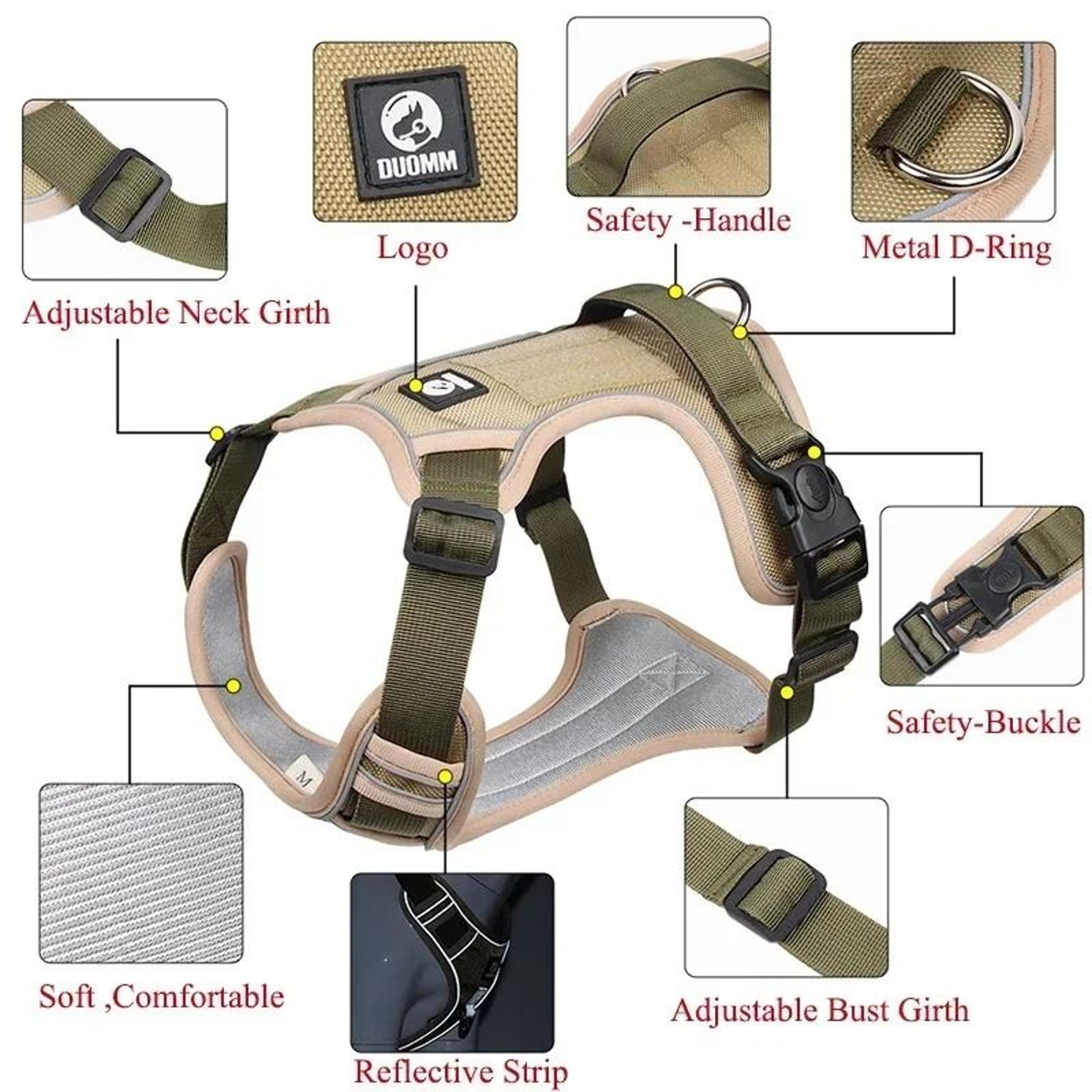 Reflective Adjustable Dog Harness For Safe Walking And Training 4