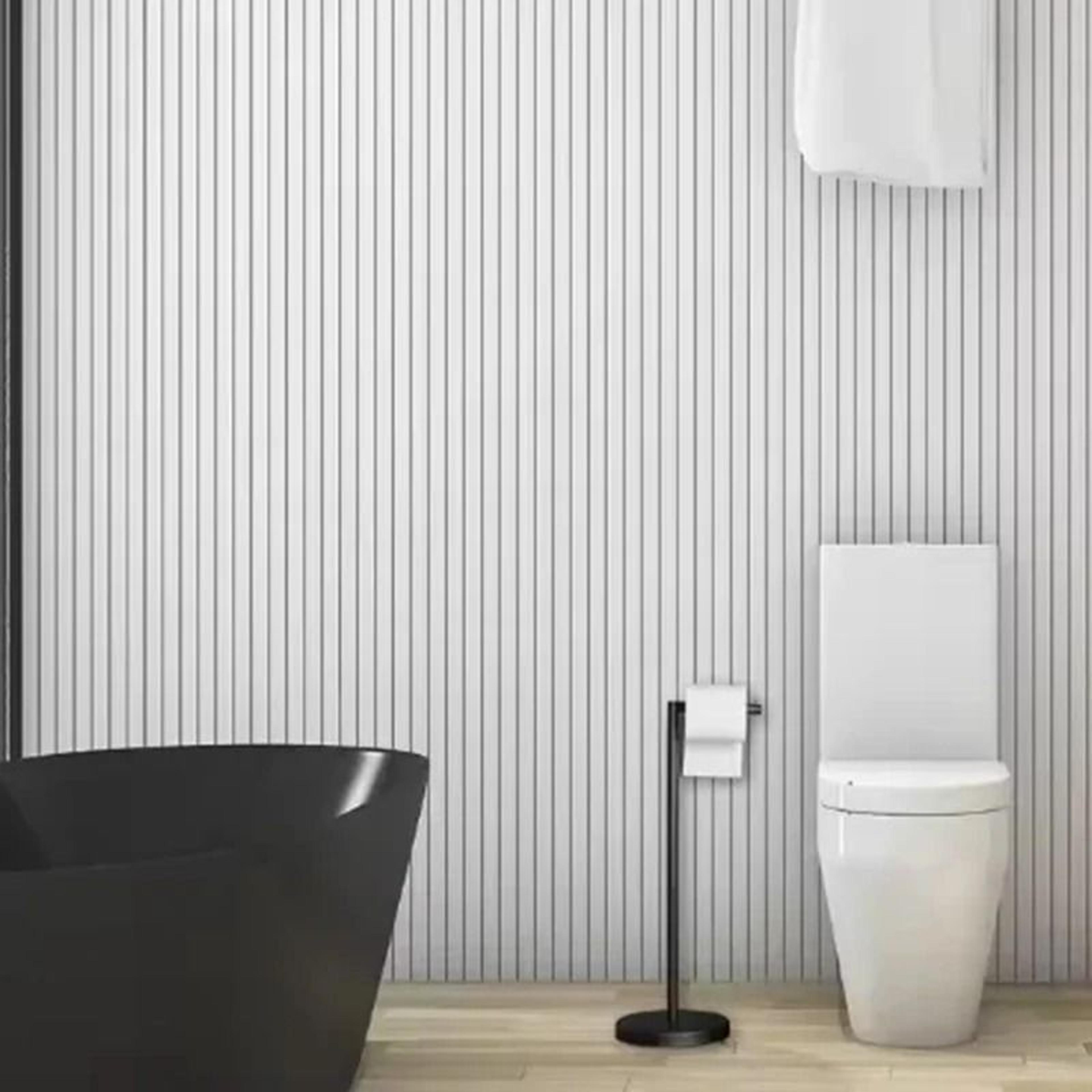 Stainless Steel Floor Paper Towel Holder For Bathroom Or Kitchen 5