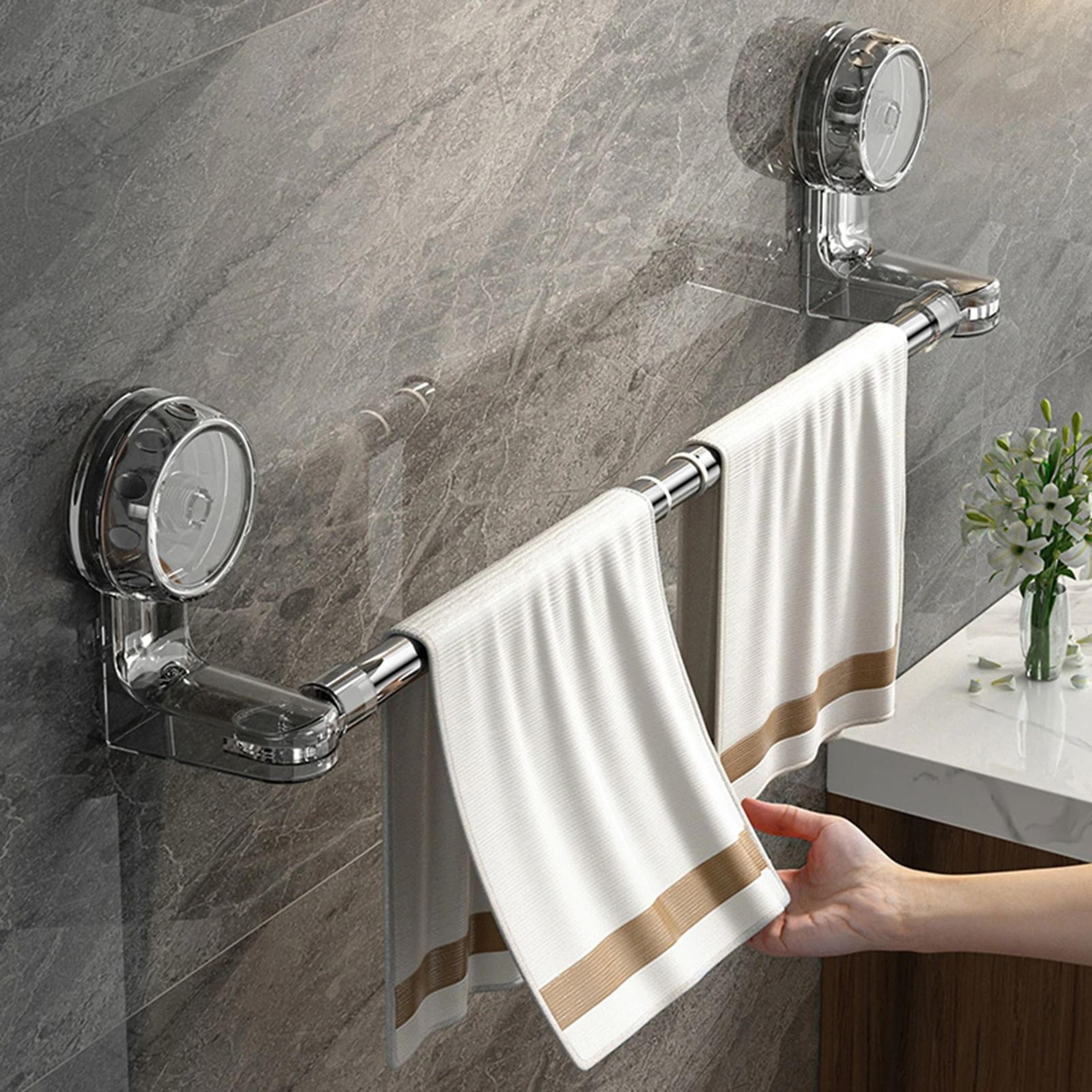 Retractable Suction Cup Towel Bar For Kitchen And Bathroom 1