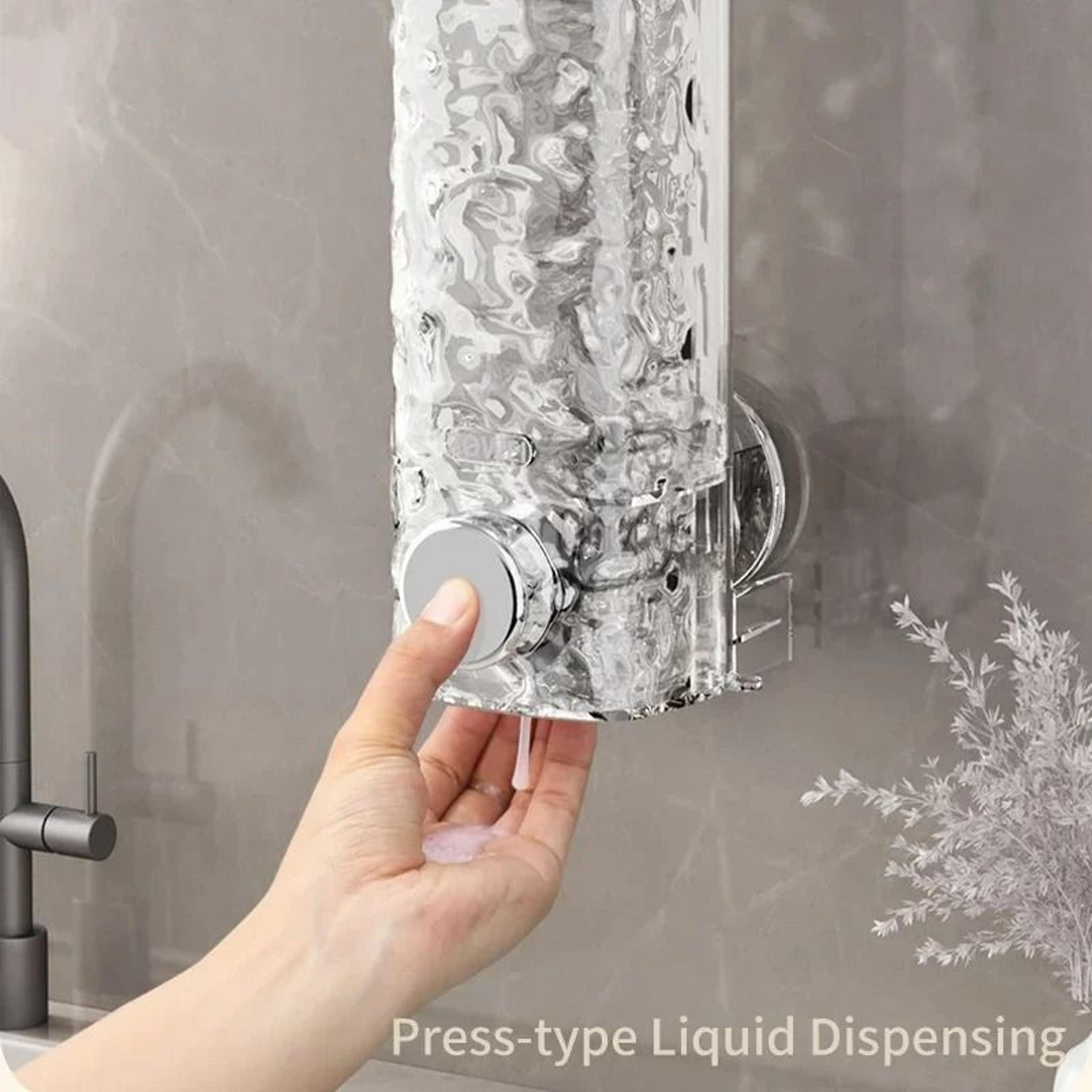 Wall Mounted Transparent Soap Dispenser For Bathroom And Kitchen 3