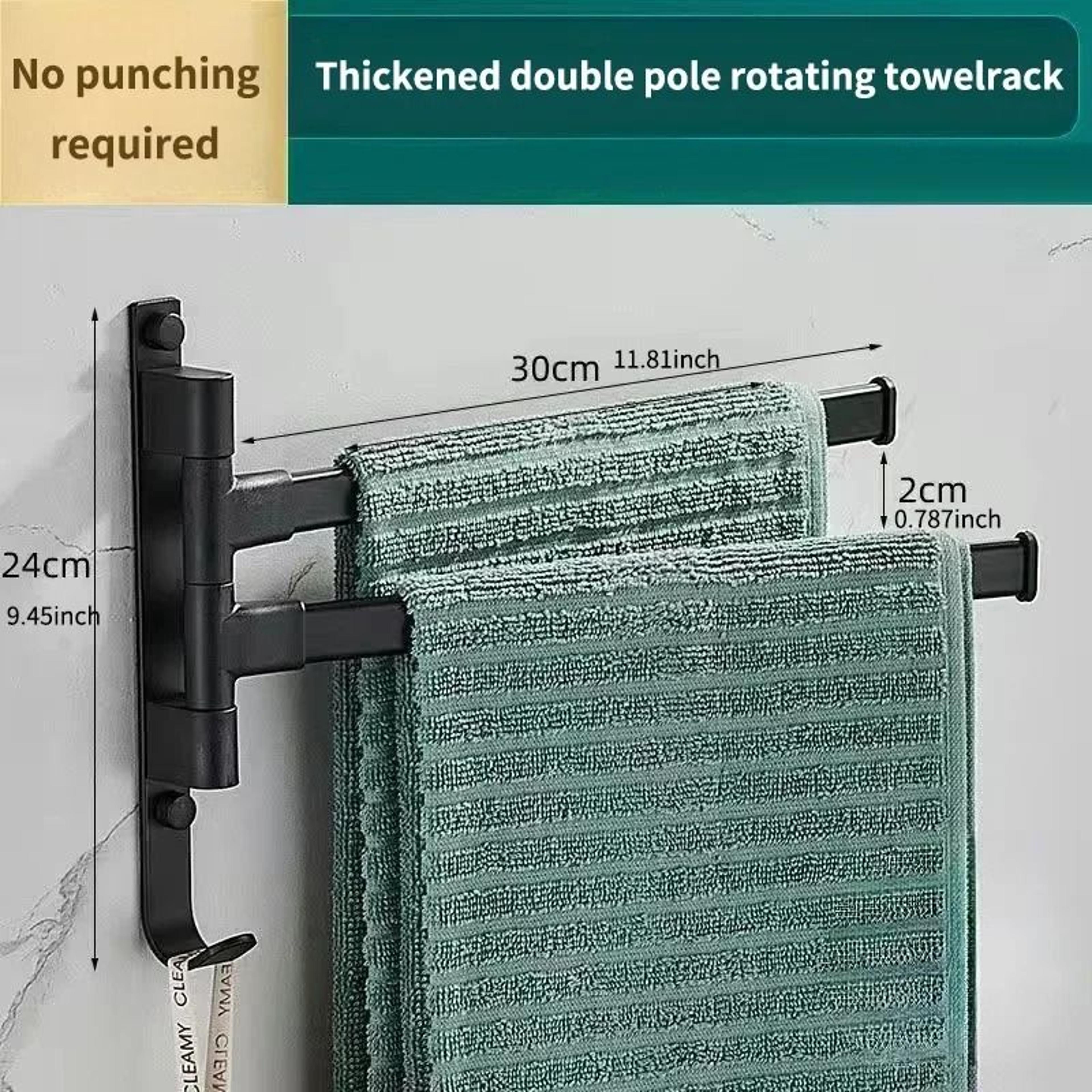 Rotatable Aluminum Towel Holder For Bathroom And Kitchen 7