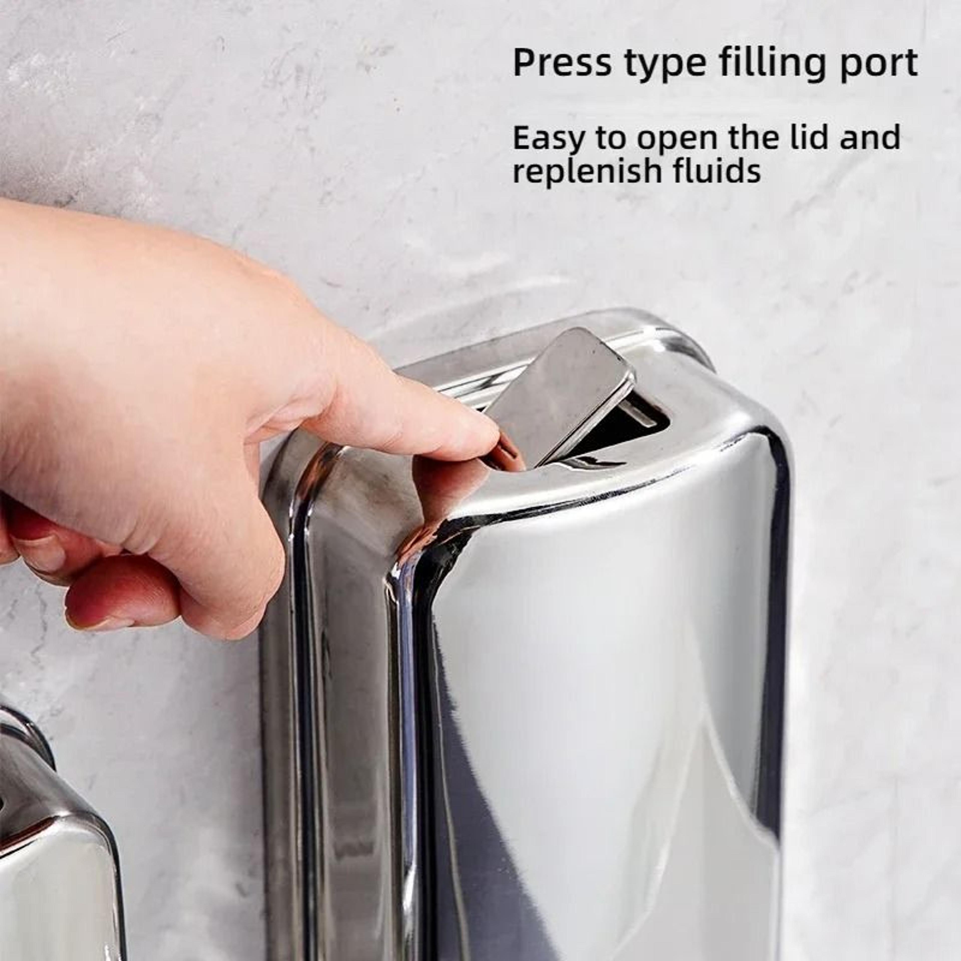 Wall Mounted Stainless Steel Soap And Shampoo Dispenser 3