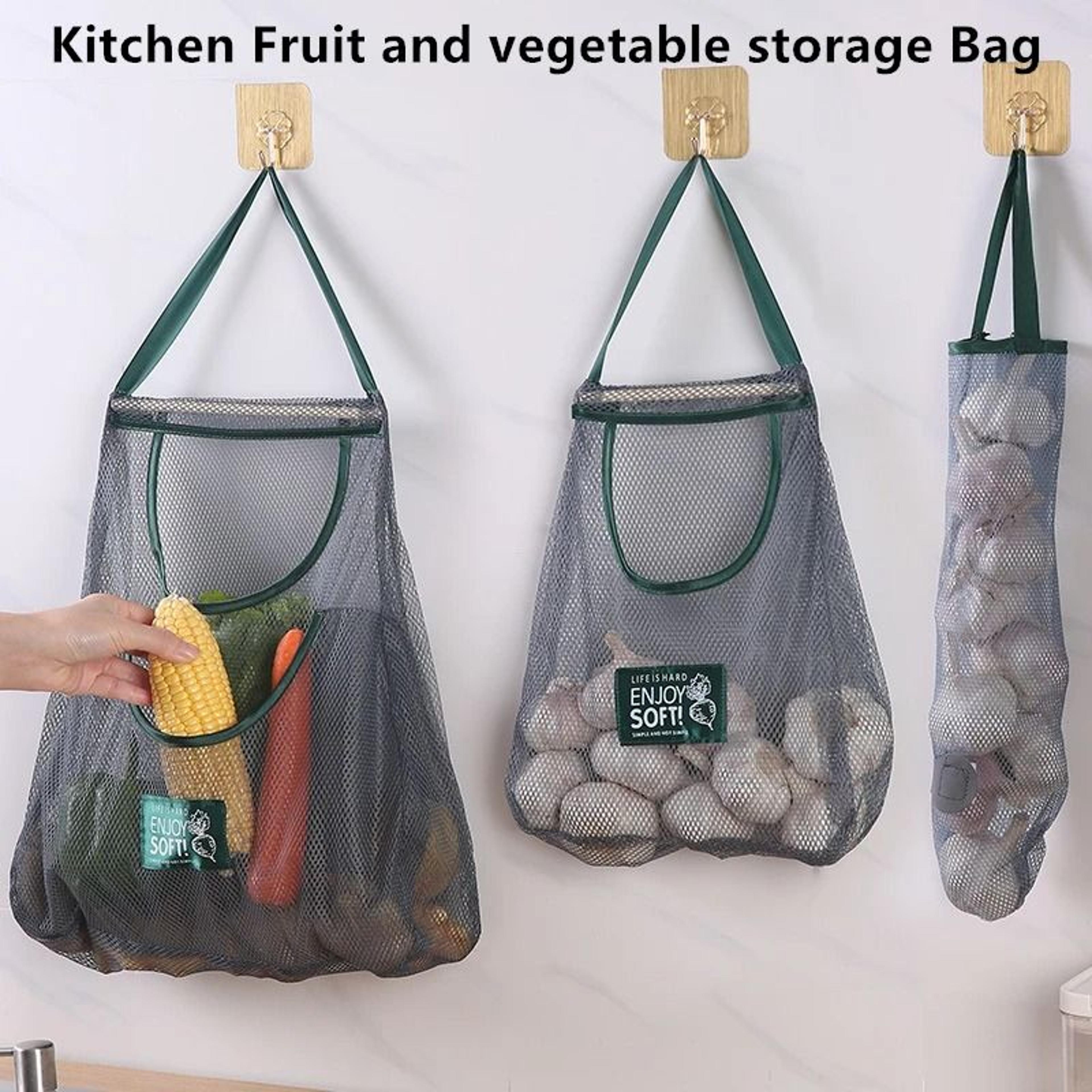 Reusable Hanging Mesh Storage Bag For Fruits And Vegetables 0