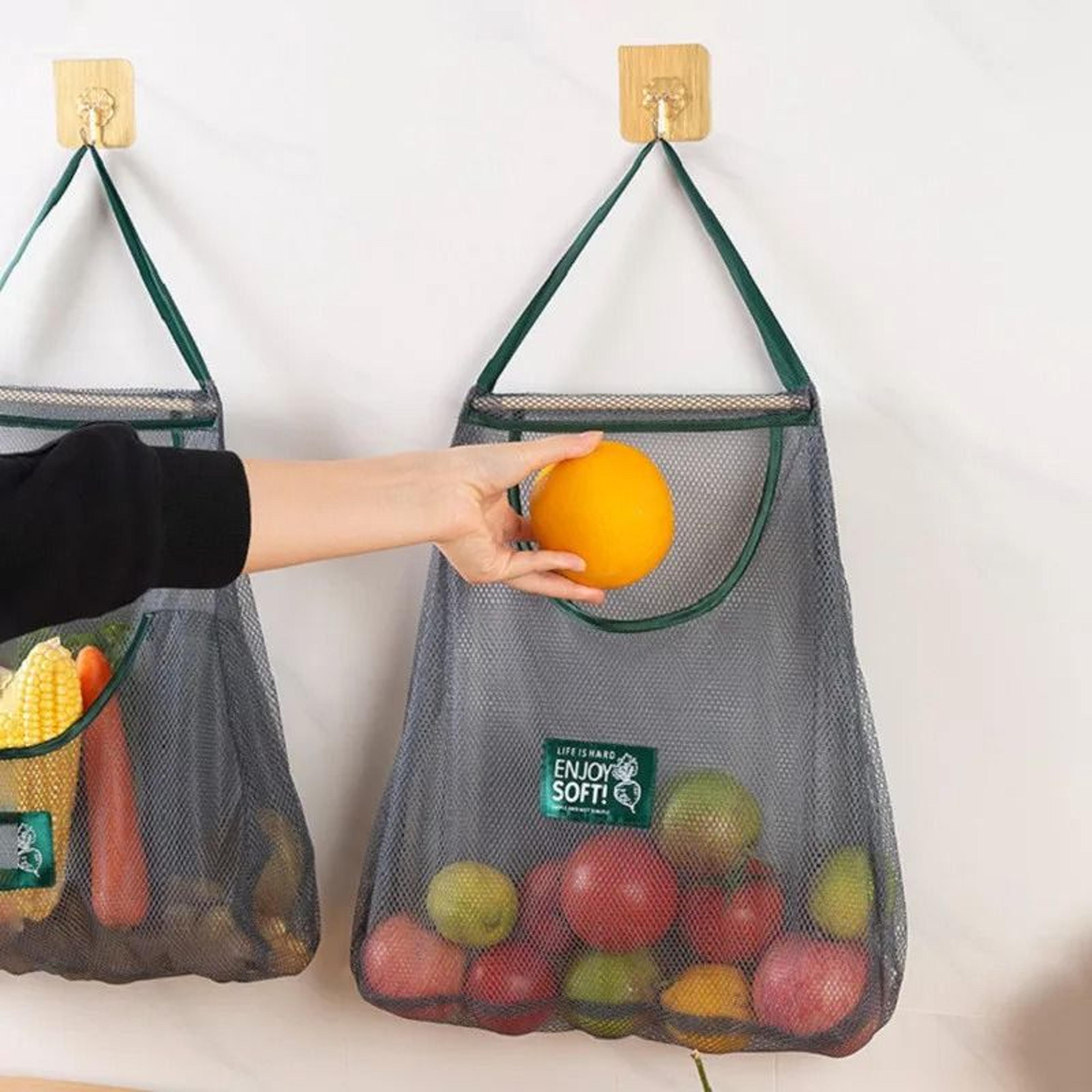 Reusable Hanging Mesh Storage Bag For Fruits And Vegetables 4