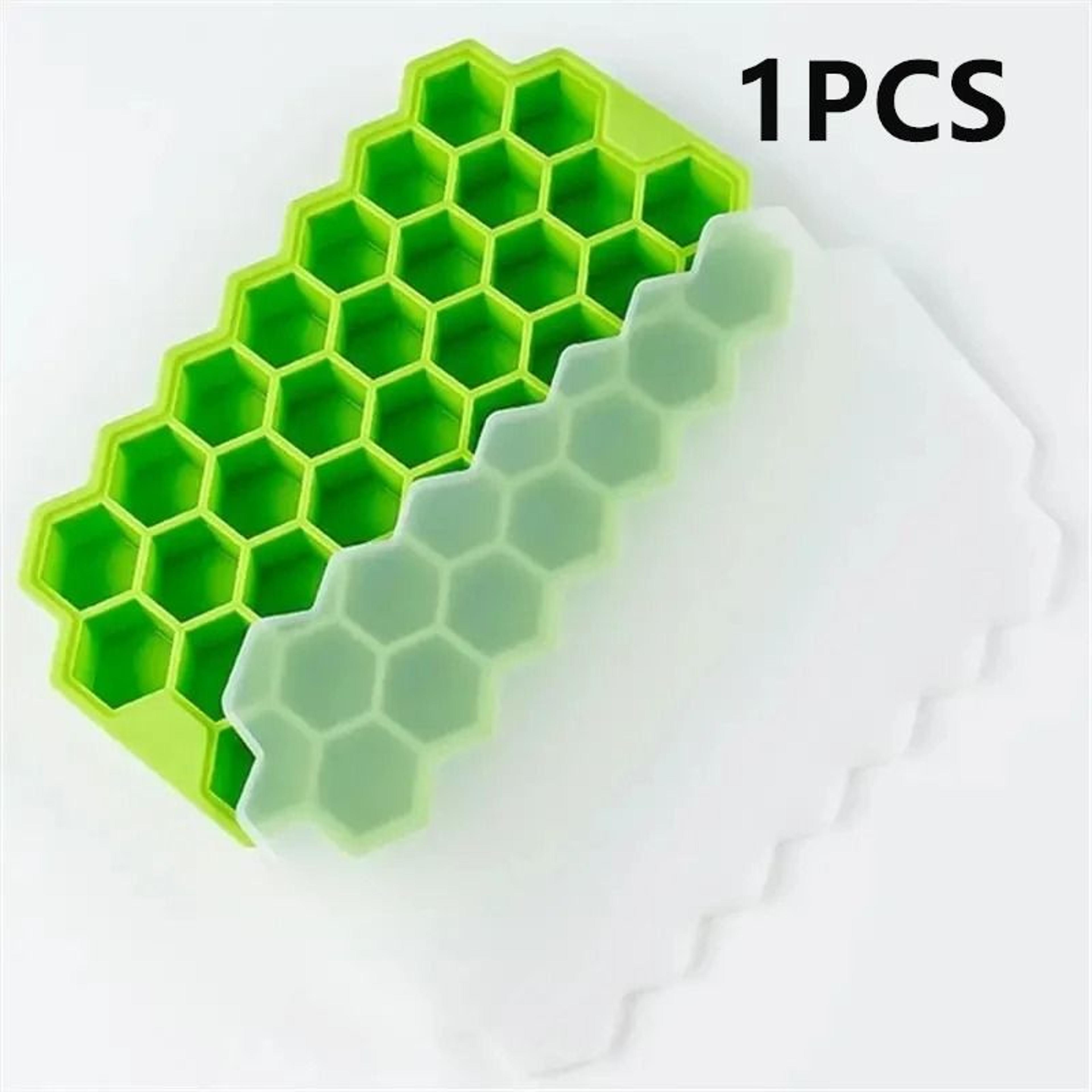 Large Capacity Silicone Honeycomb Ice Cube Mold With Lid 8
