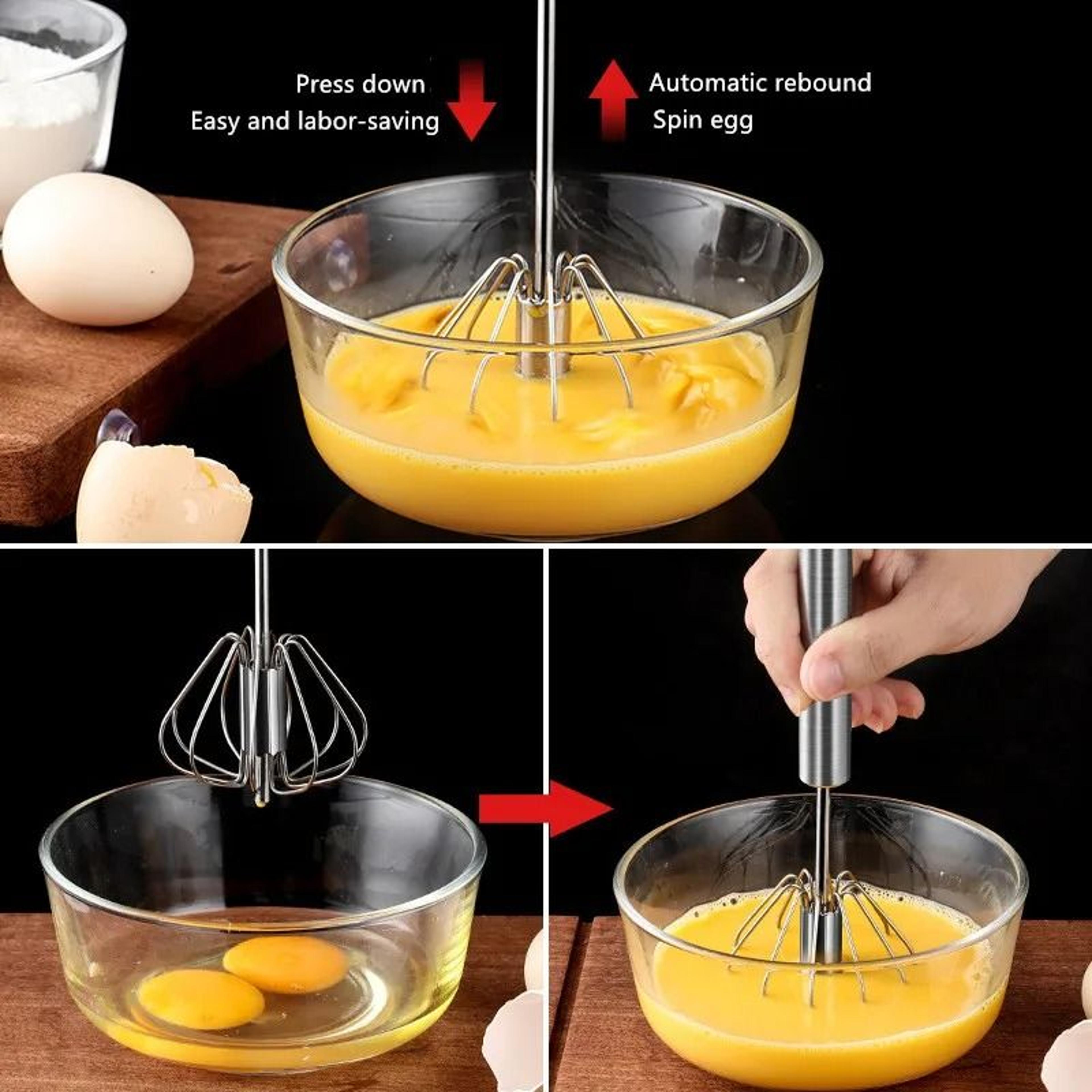 Semi Automatic Stainless Steel Egg Beater 5