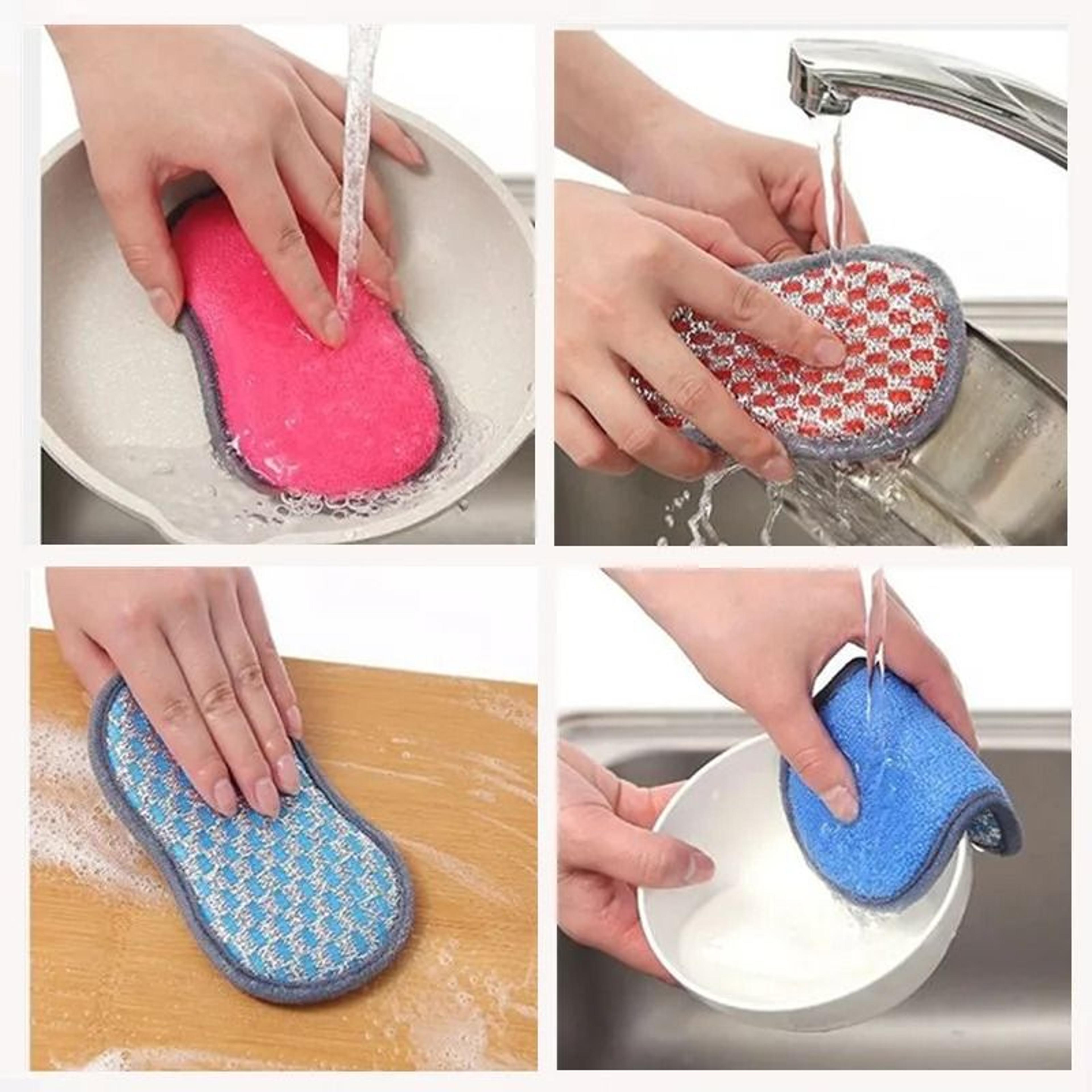 Double Sided Kitchen Cleaning Sponge Scrubber 5