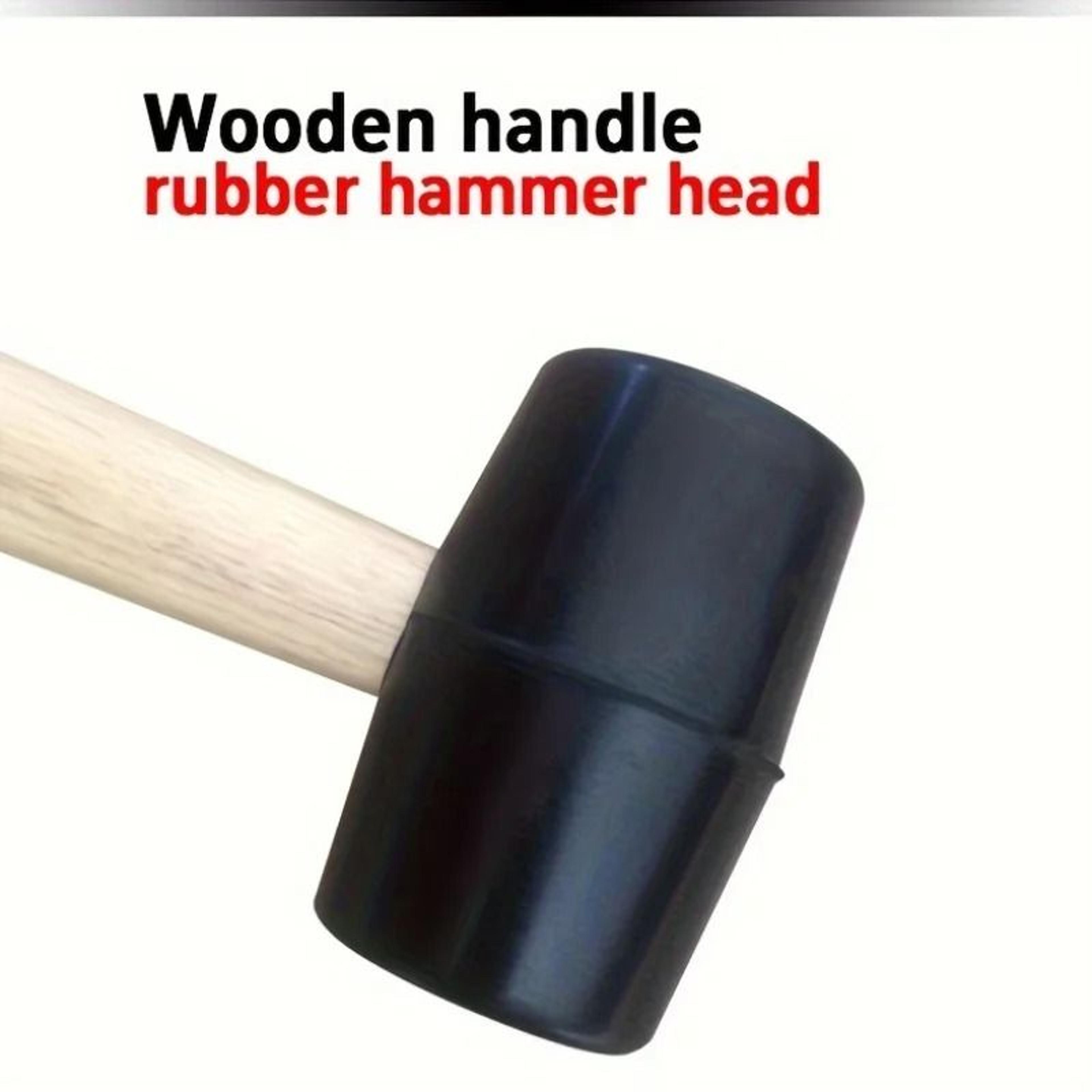 Rubber Mallet Hammer With Wooden Handle For Camping And DIY Tasks 4