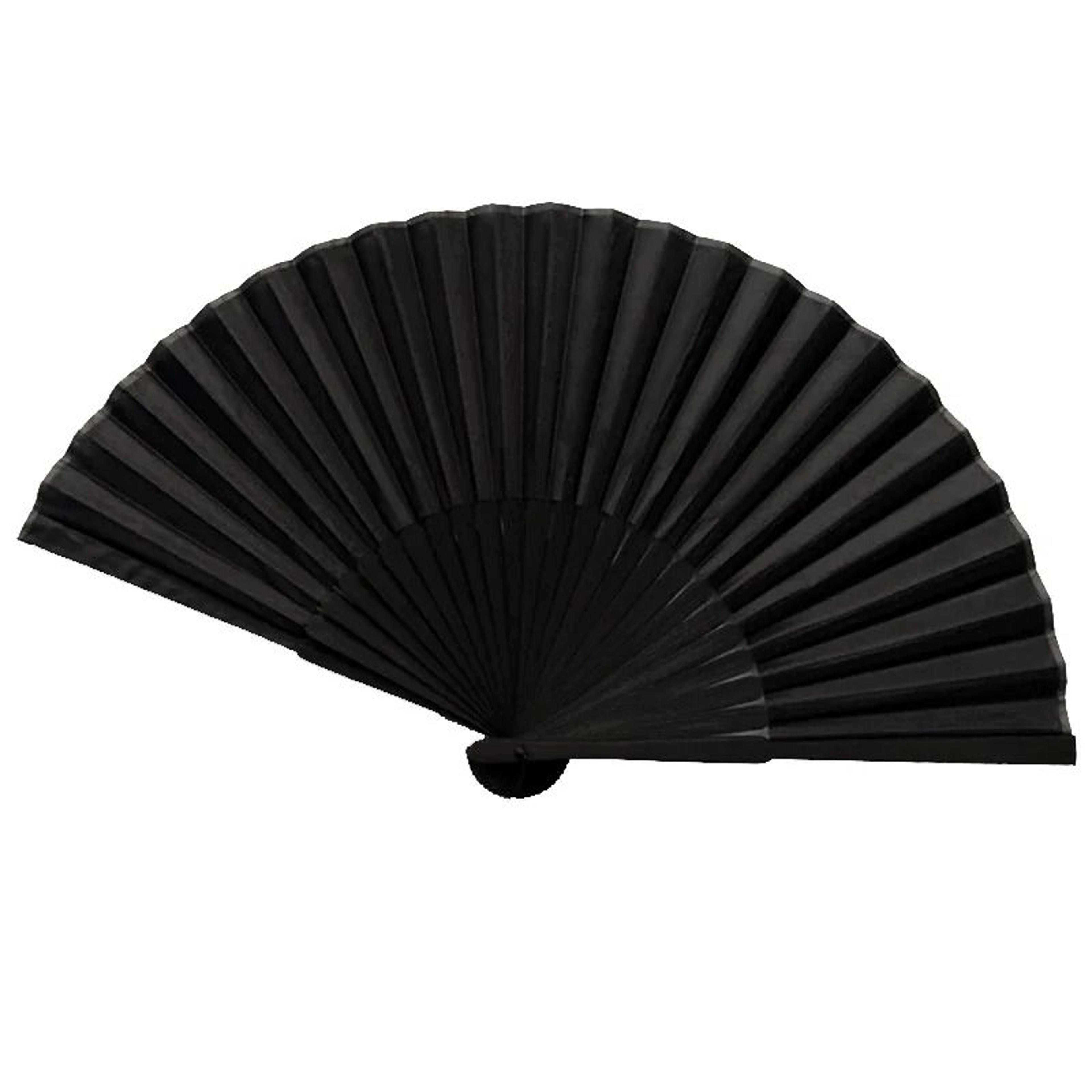 Elegant Black Folding Hand Fan For Weddings And Parties 4