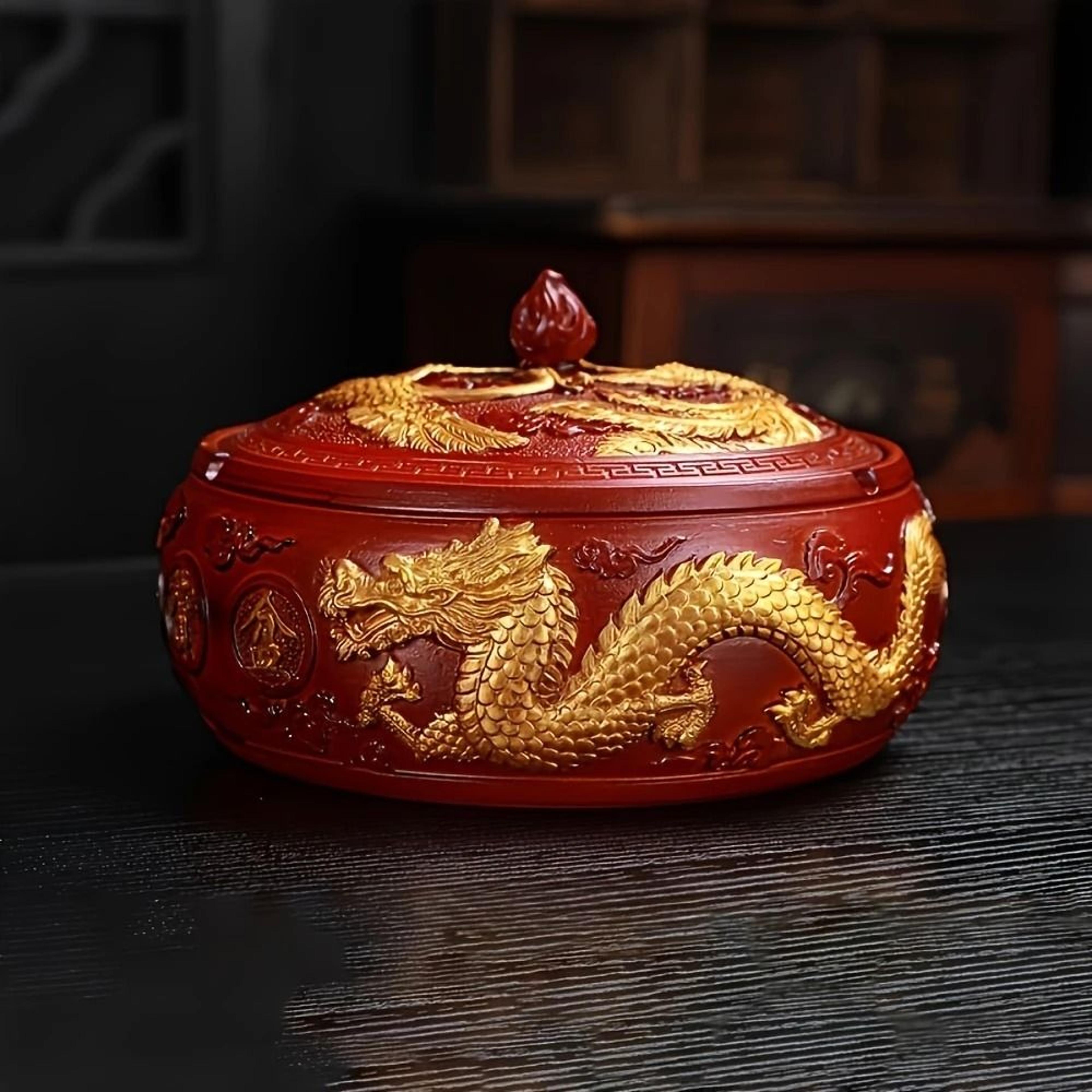 Modern Resin Round Ashtray With Lid  AntiFly Design For Home And Office Decor 8