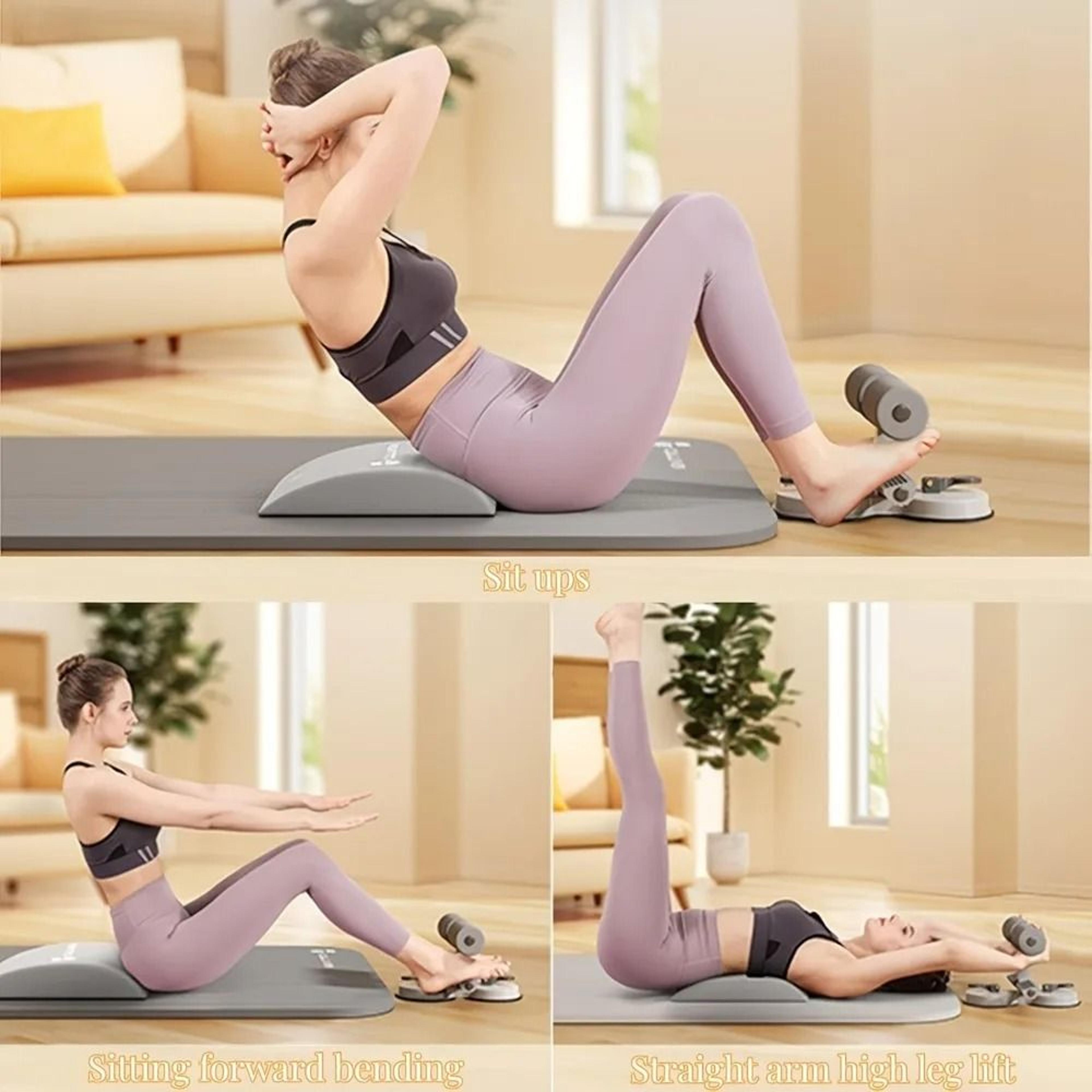 SitUp Assist With Dual Suction Base  Adjustable Abdominal Training Device For Home Fitness And Core 4