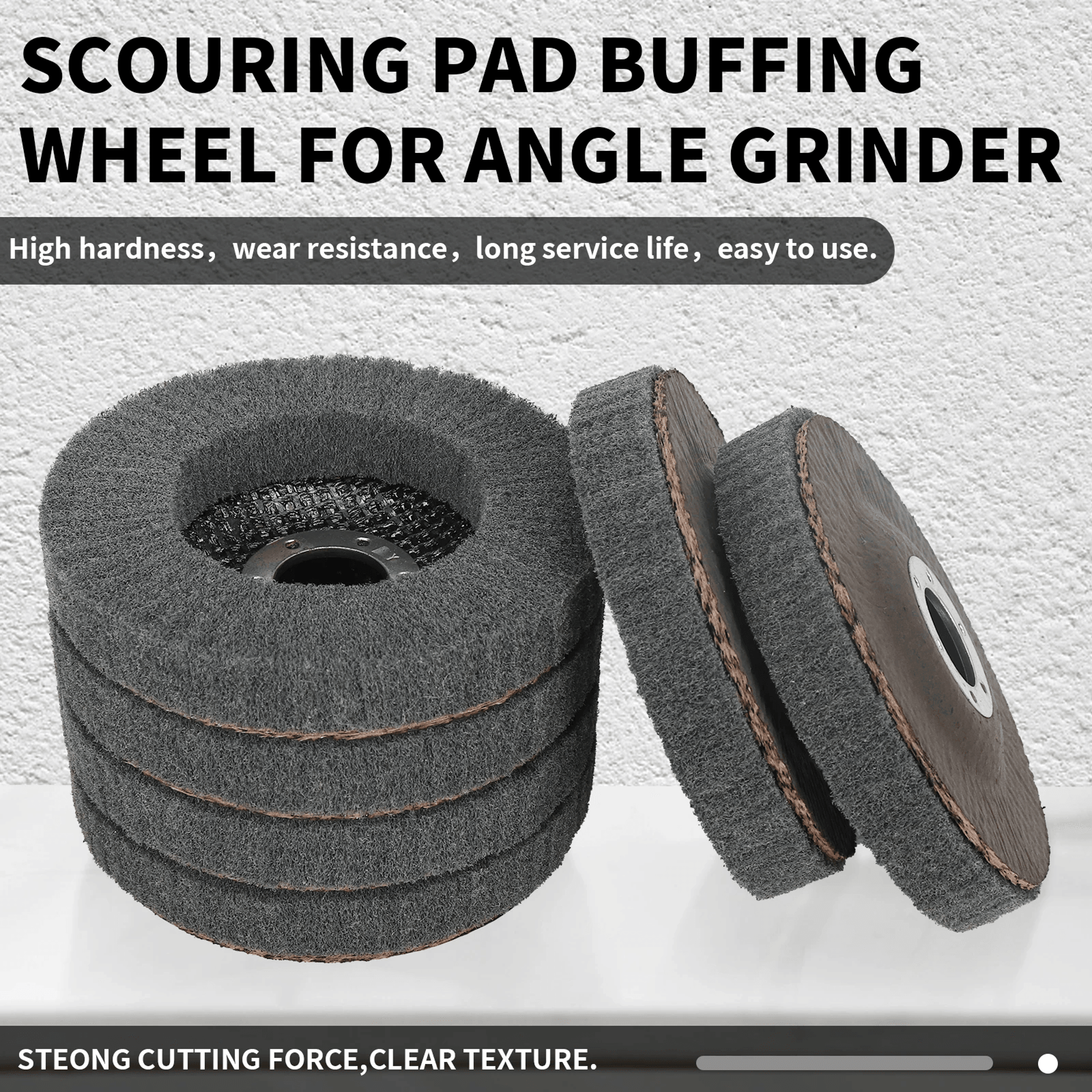 Nylon Fiber Flap Polishing Wheel Disc 800 Grit For Angle Grinder Wood And Metal Buffing 3