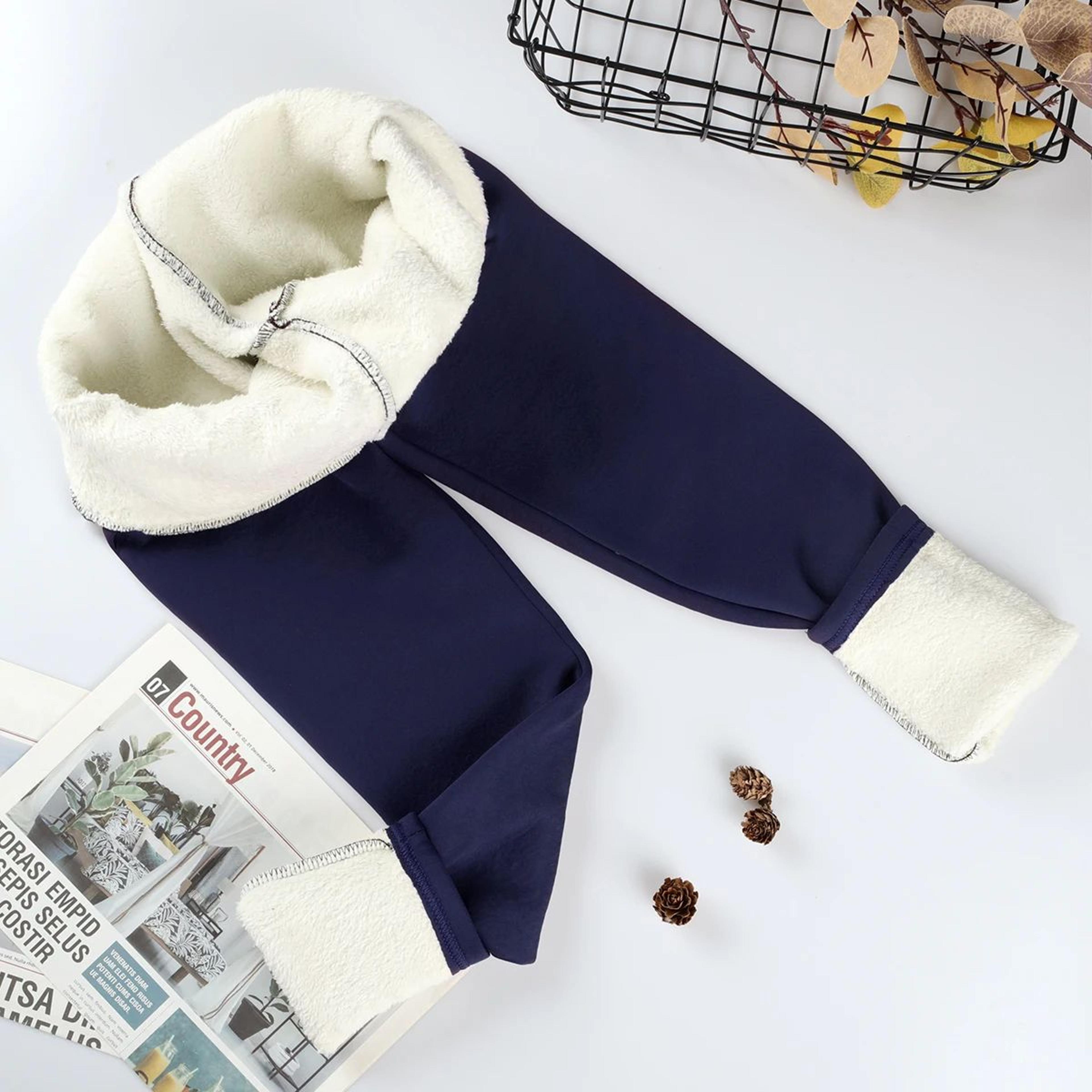 Velvet Winter Warm Leggings High Waist Thick Solid Color Pants For Women 7