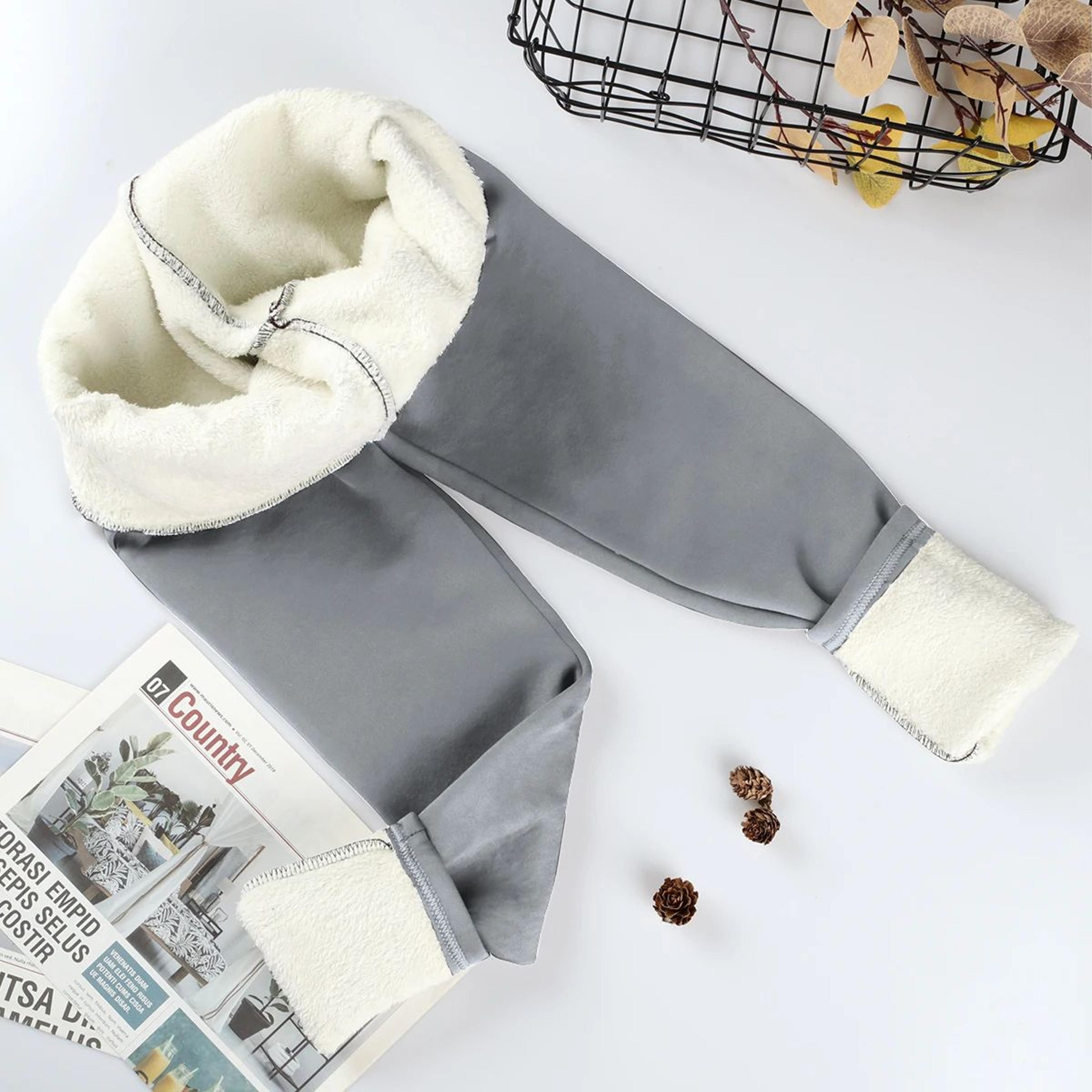 Velvet Winter Warm Leggings High Waist Thick Solid Color Pants For Women 9