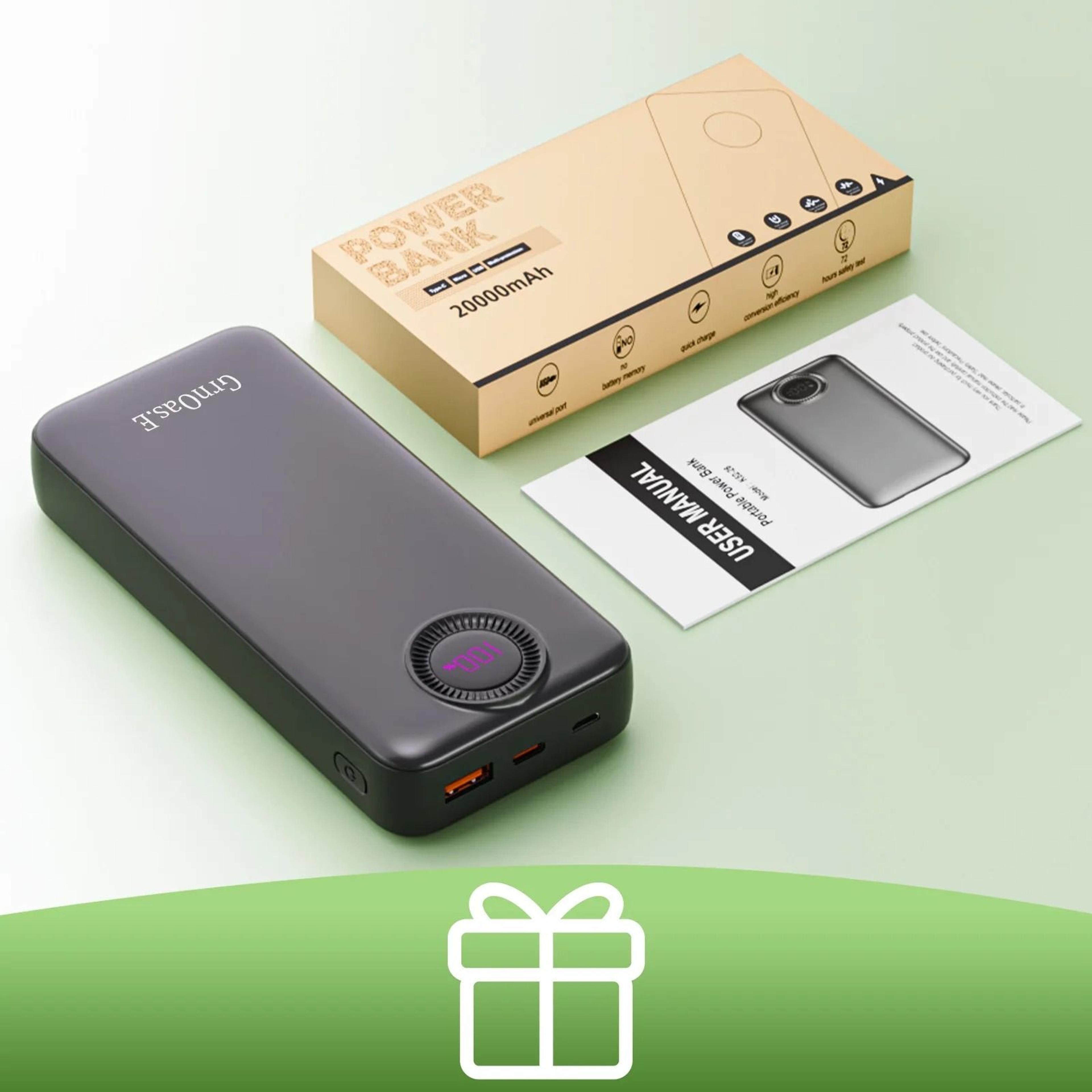 20000mAh Portable Power Bank  225W Fast Charging External Battery With Dual Input And Five Outputs