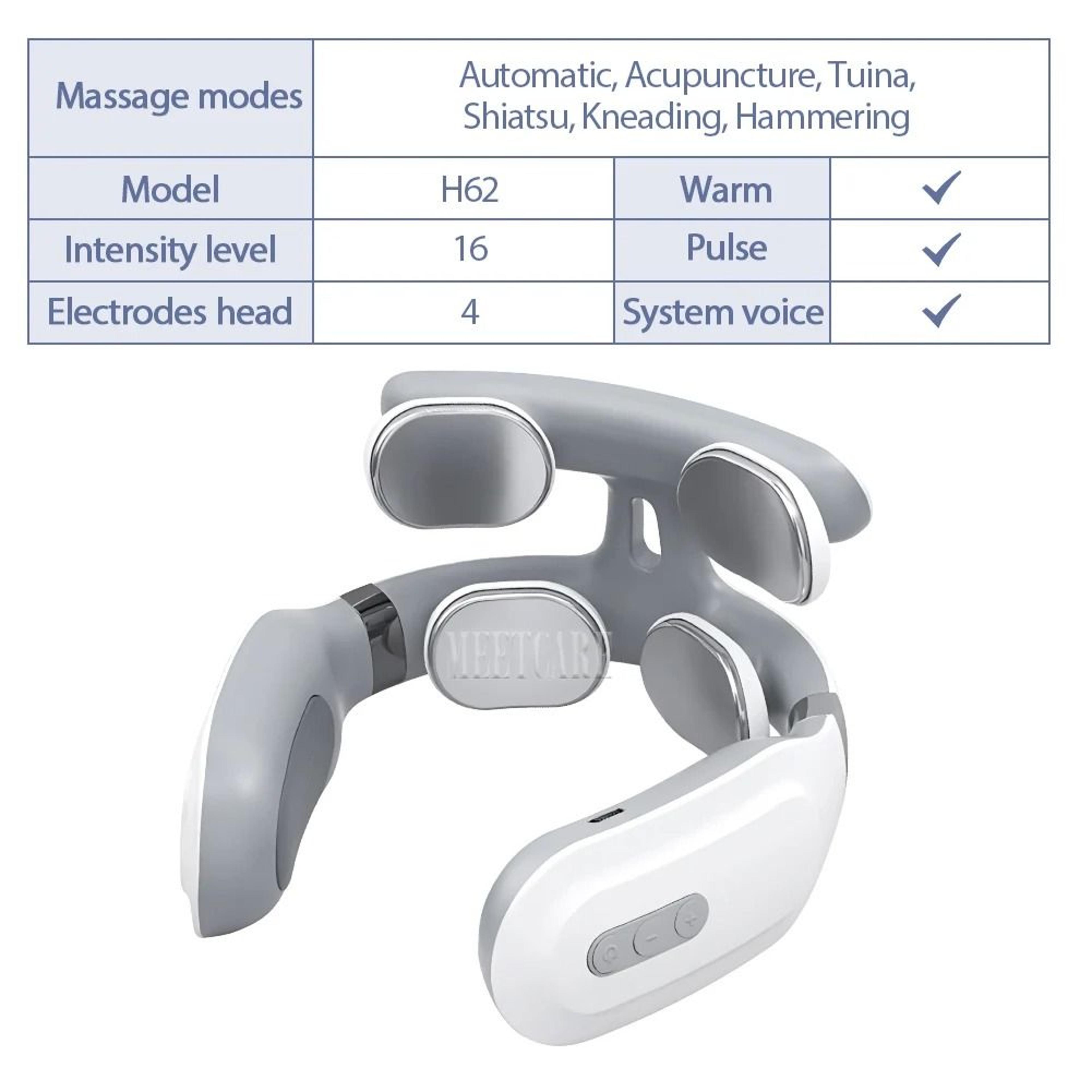 Wireless TENS Pulse Neck And Shoulder Massager  Smart Cervical Heating Device For Pain Relief Muscl 8