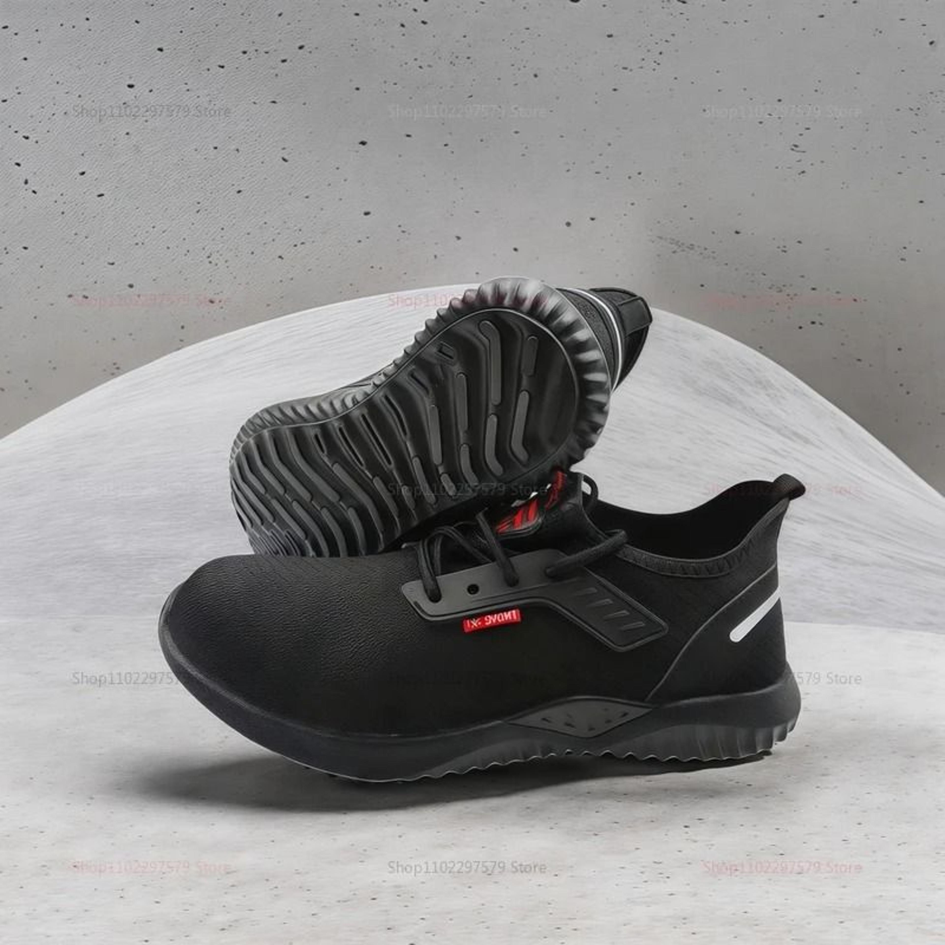 Mens Breathable Steel Toe Work Sneakers  Lightweight AntiSmash AntiSlip Safety Shoes For Constructi 3