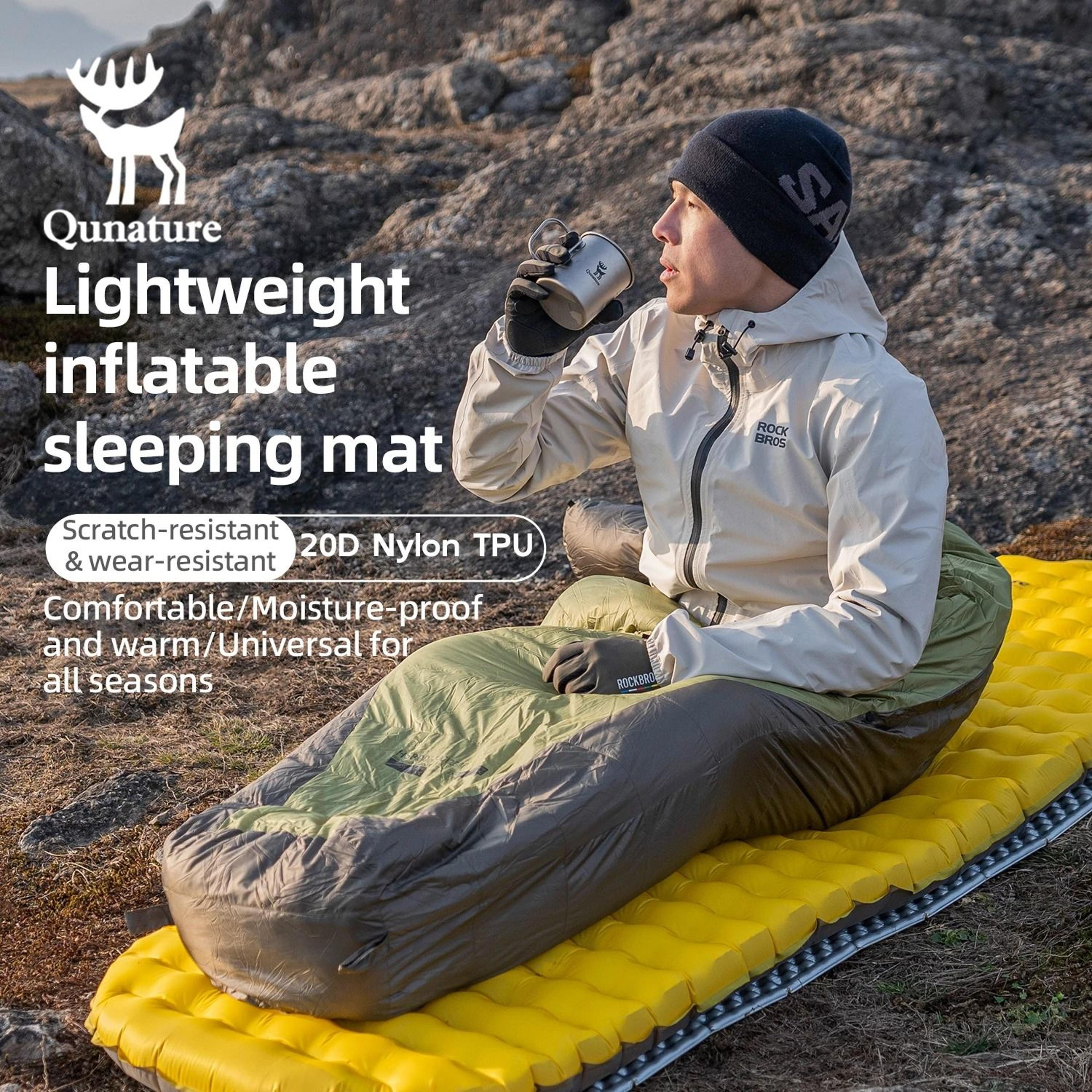 Ultralight Inflatable Camping Mattress Pad  Waterproof Foldable Sleeping Mat For Outdoor Hiking And 1