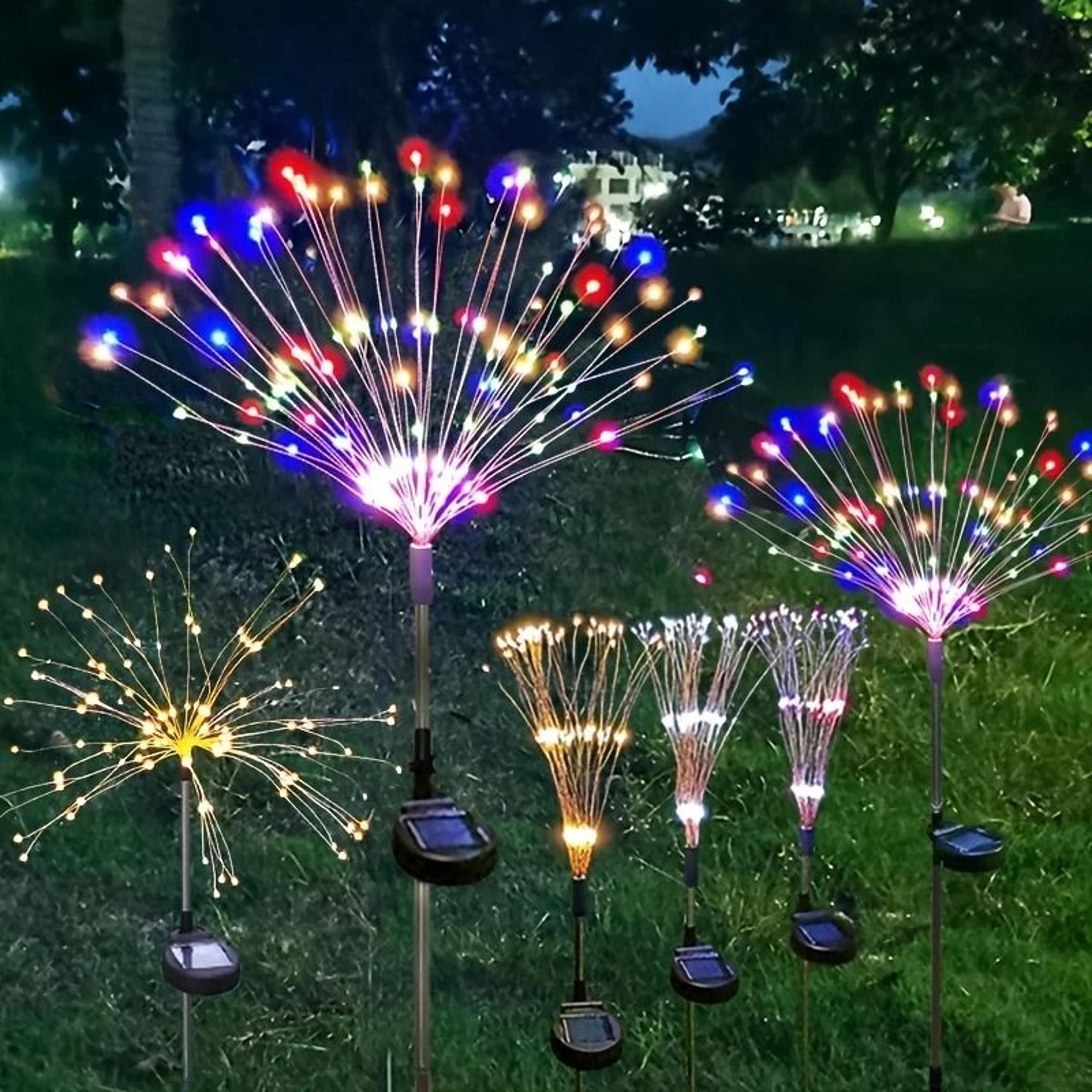 Solar Fireworks Lights Outdoor Decorative Garden Lights For Patio Holiday And Event Decor 0