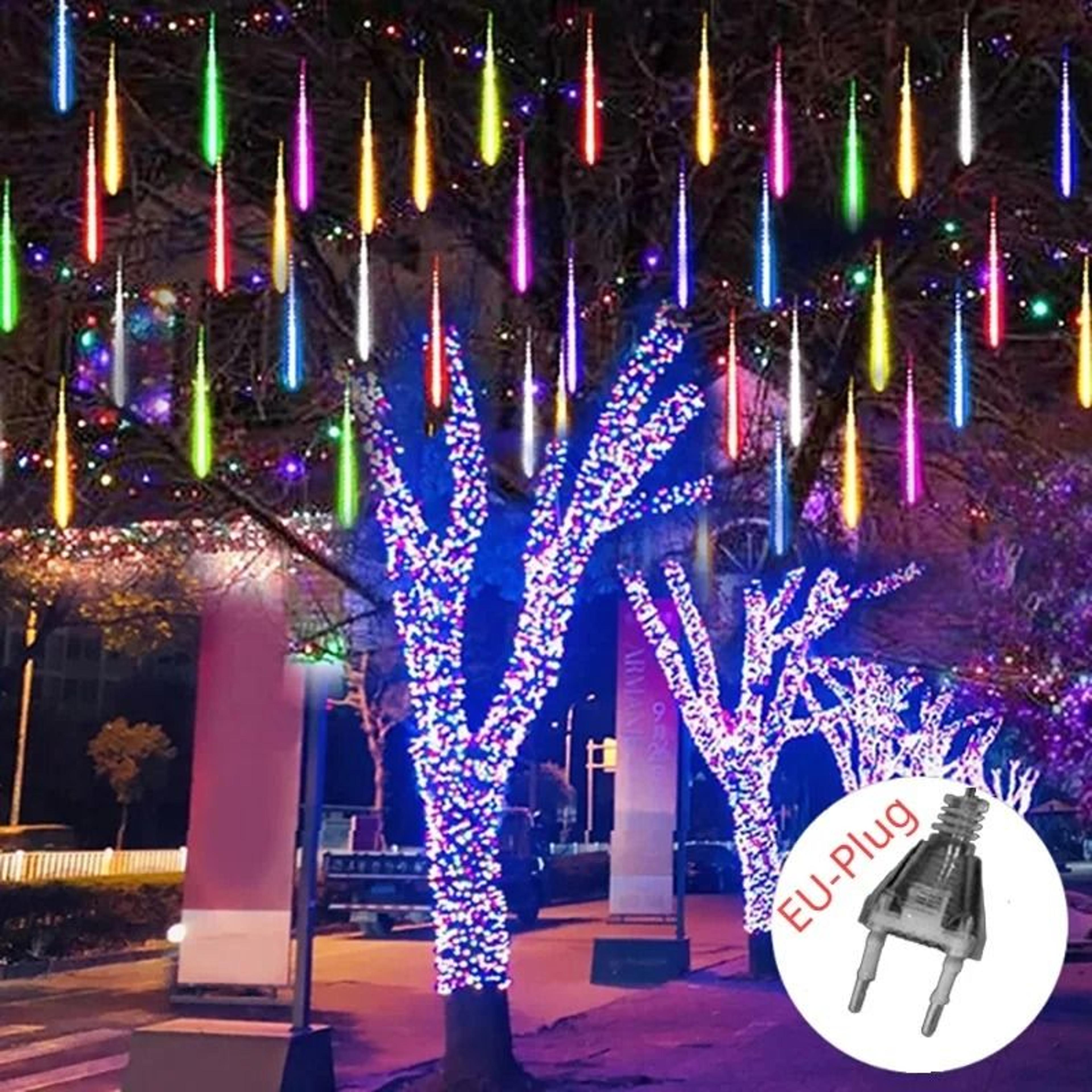 Solar Meteor Shower String Lights Waterproof Garden Decor For Christmas Weddings And Parties 6