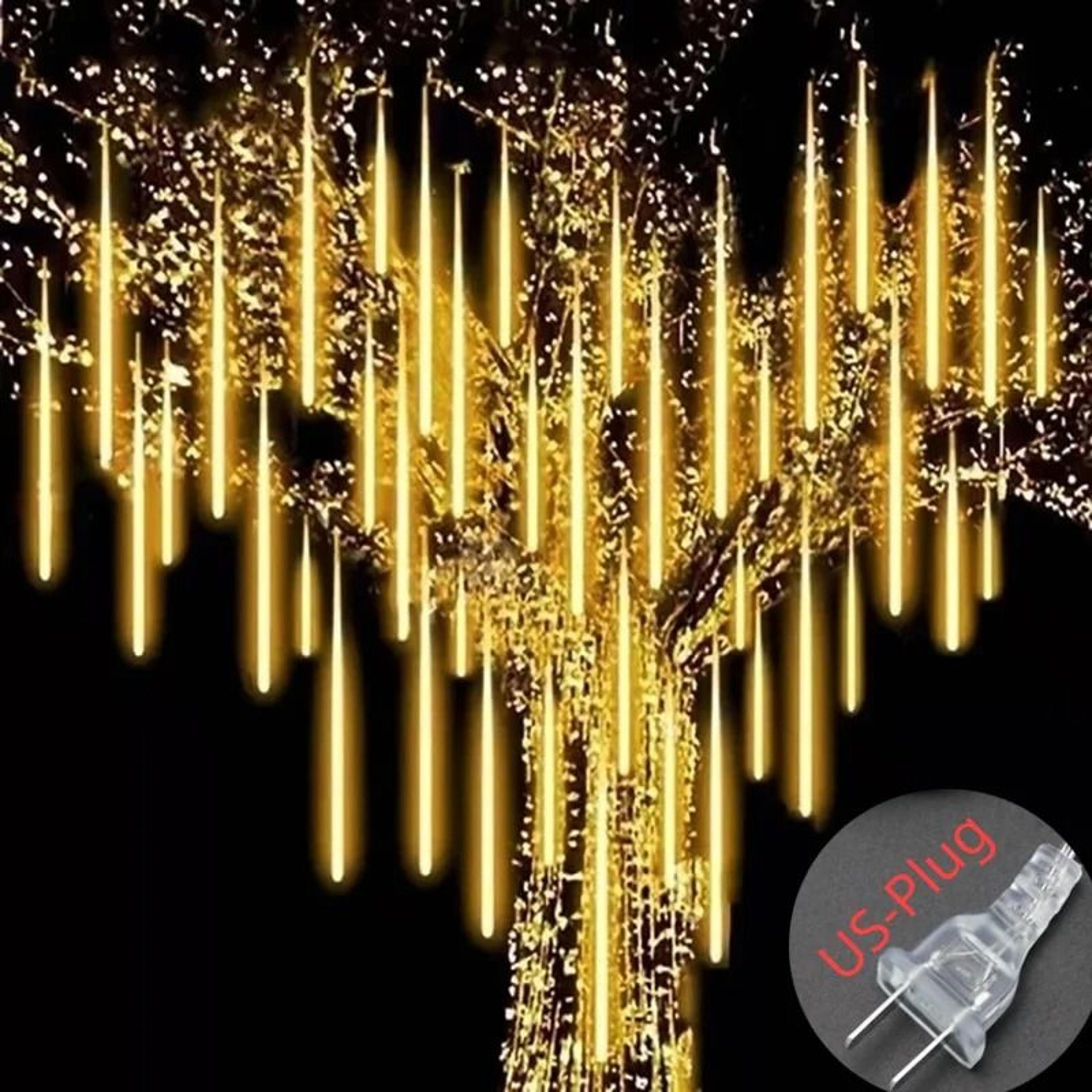 Solar Meteor Shower String Lights Waterproof Garden Decor For Christmas Weddings And Parties 14