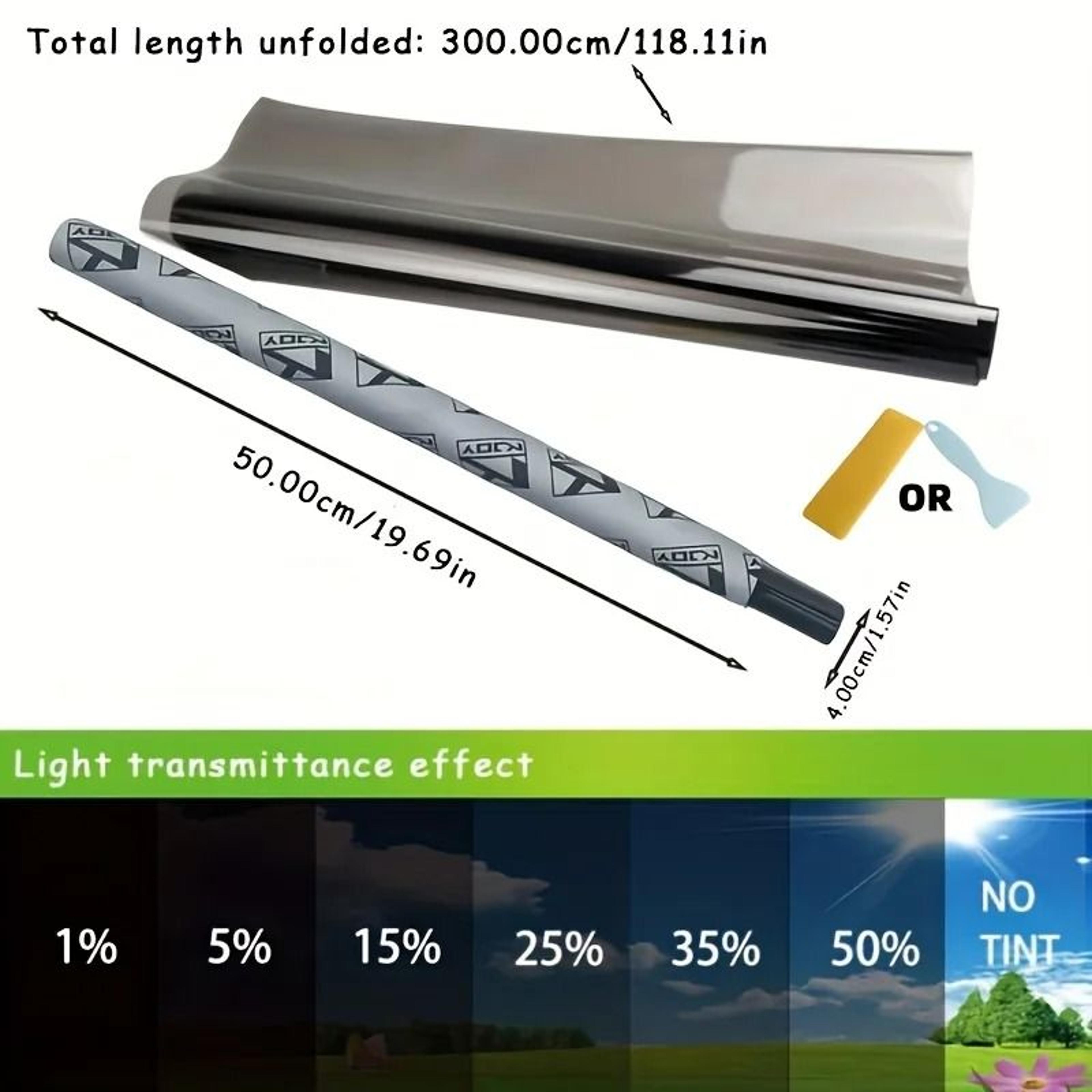 Black Car Window Tint Film  118 X 197 In UV Protection Heat Control Solar Foil For Car And Home Win
