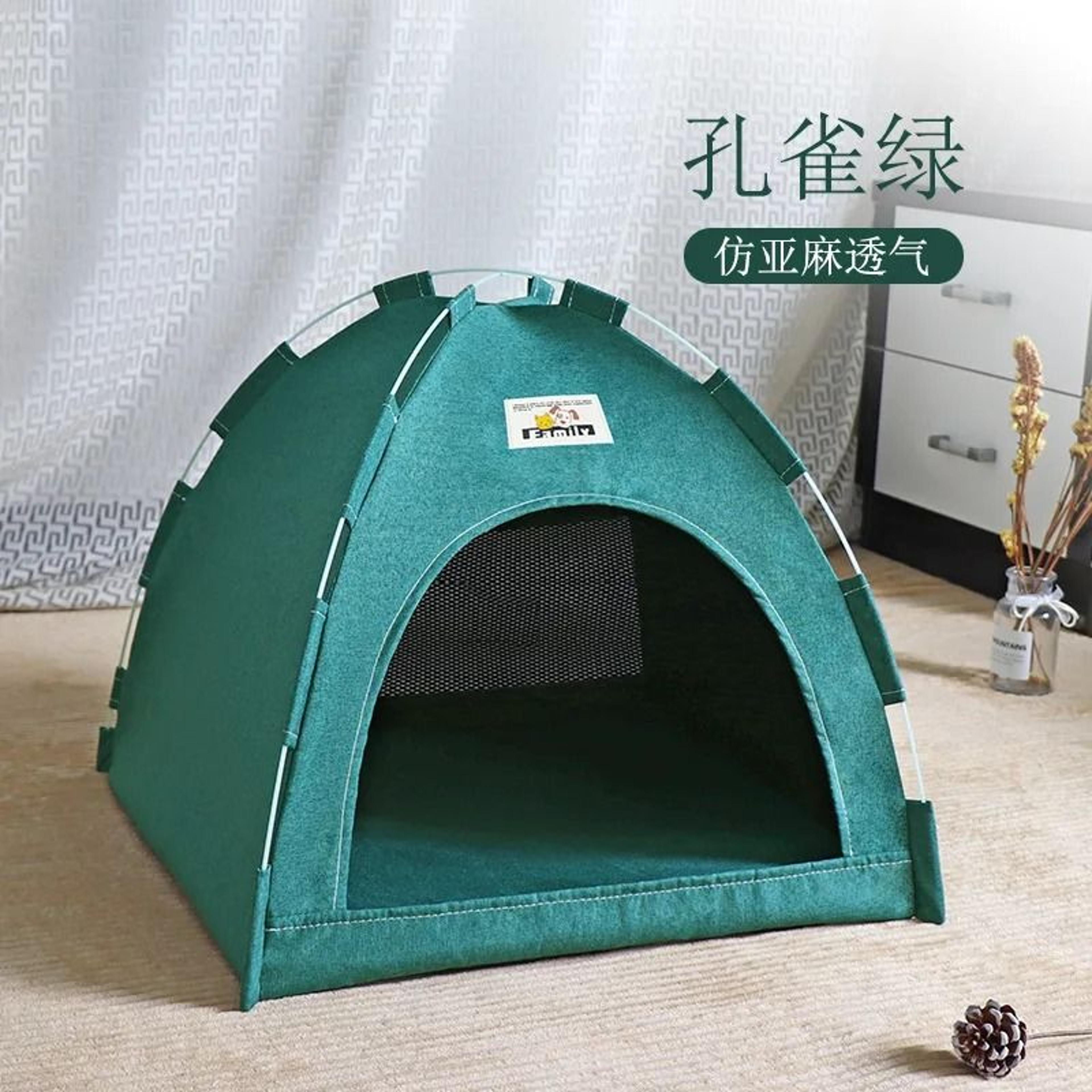 Pet Tent Bed Cat And Dog House SemiEnclosed Canvas Cave With Removable Cushion For Small To Large P 6