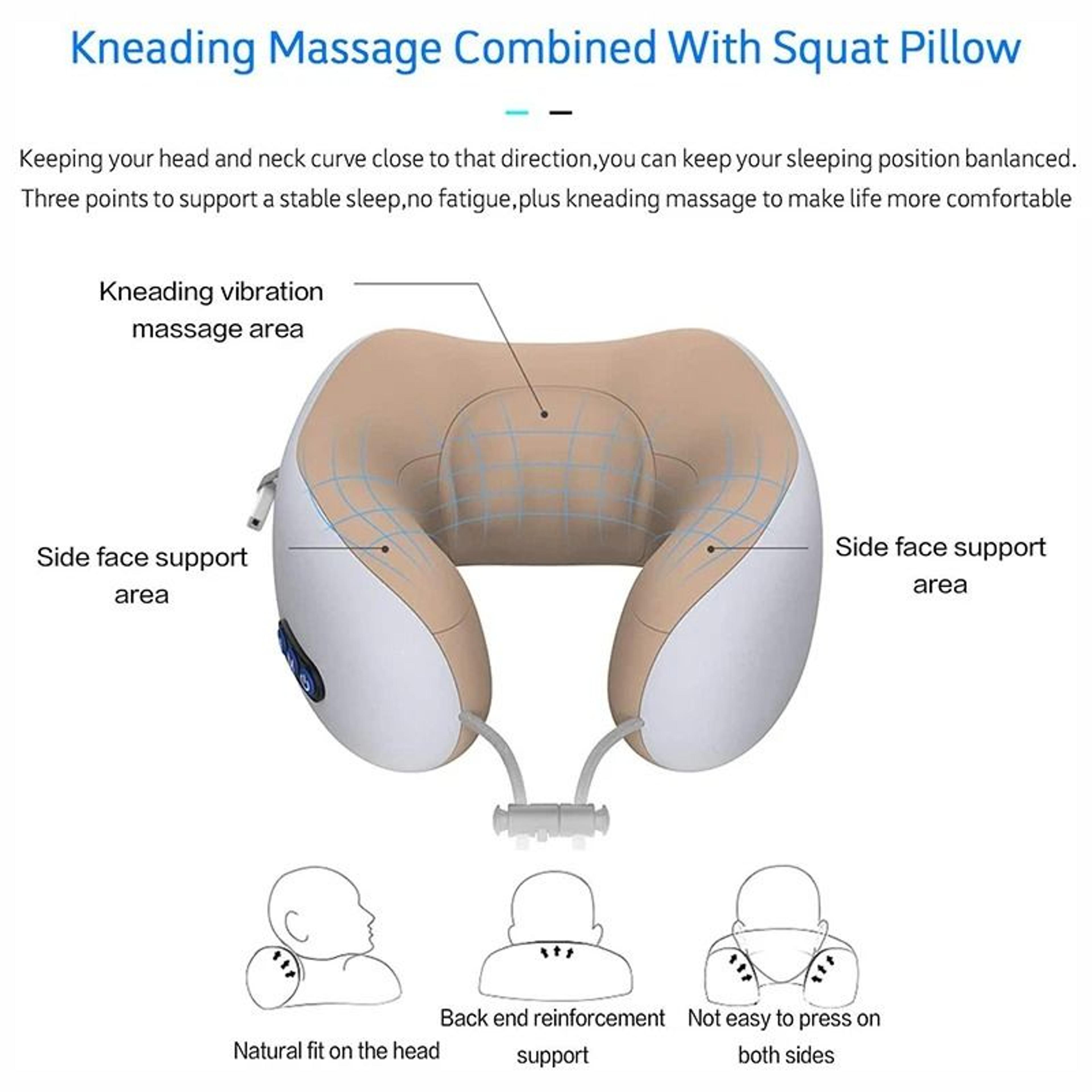 Portable U Shaped Electric Neck Massager Pillow For Neck Shoulder And Cervical Relaxation 4