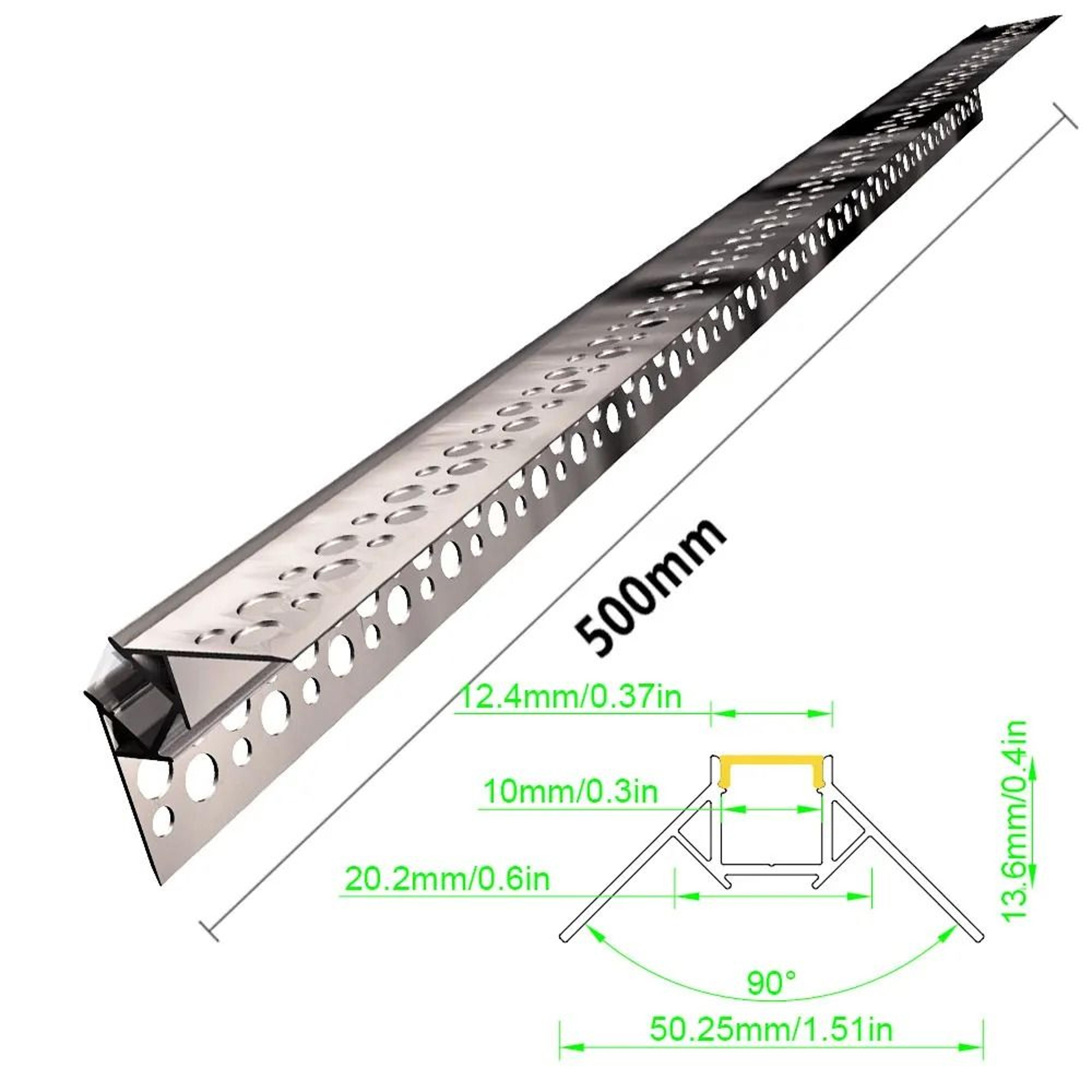Aluminum LED Strip Light Profile 50x22mm Recessed Mount Channel For Ceiling And Wall Decoration 2