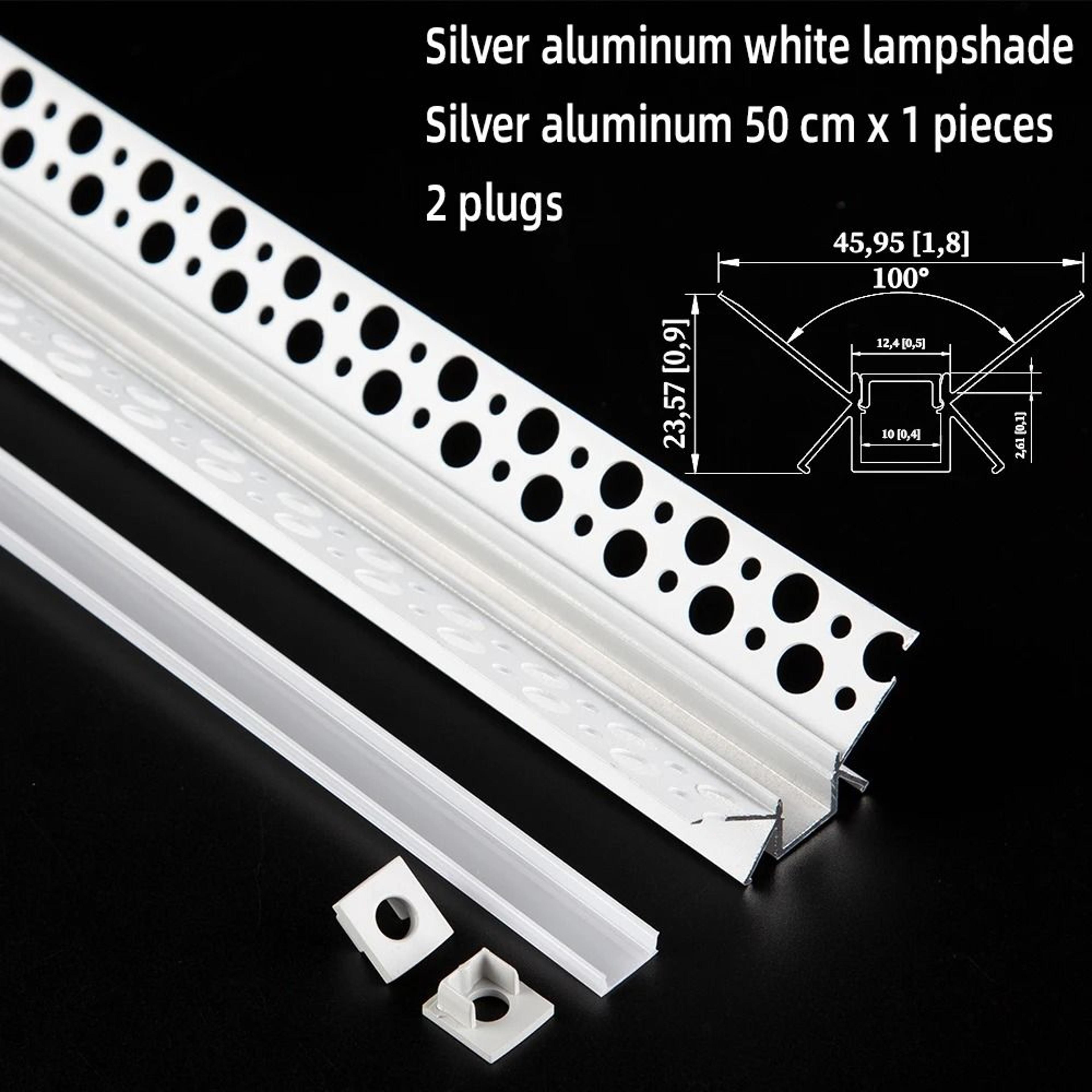 Aluminum LED Strip Light Profile 50x22mm Recessed Mount Channel For Ceiling And Wall Decoration 8