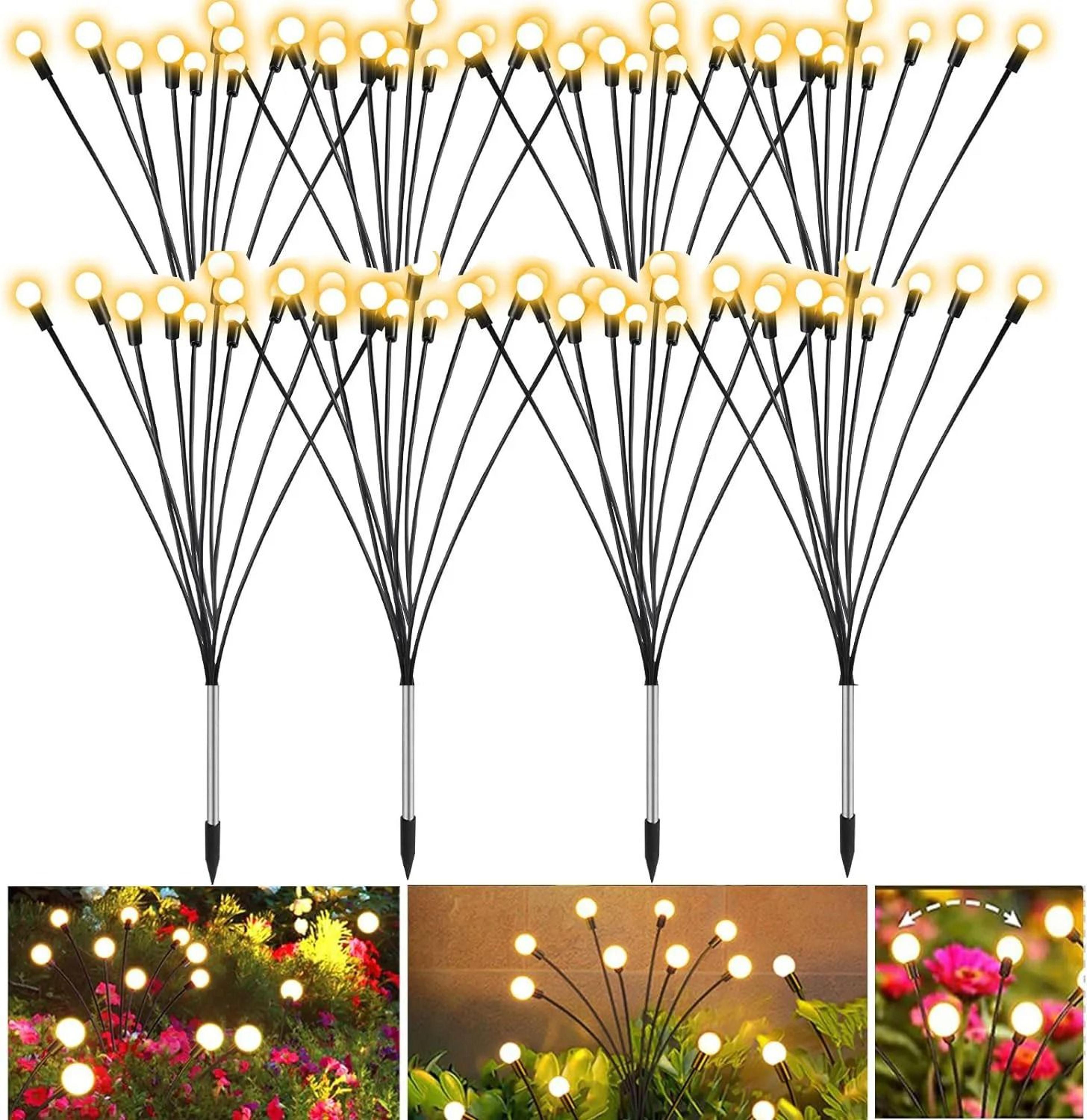 solar firefly outdoor lights led garden landscape pathway lawn lamp