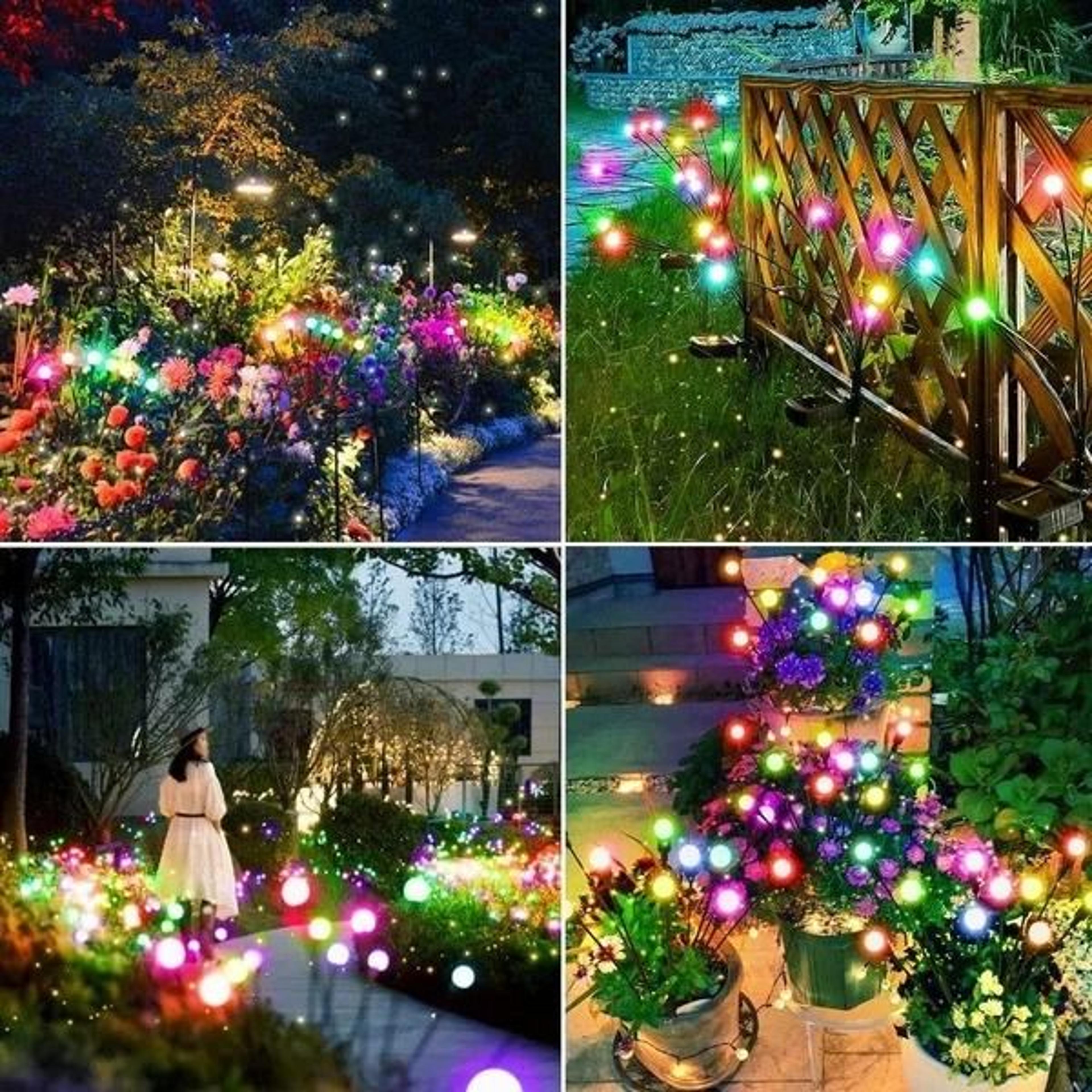 Solar Firefly Outdoor Lights LED Garden Landscape Pathway Lawn Lamp 5