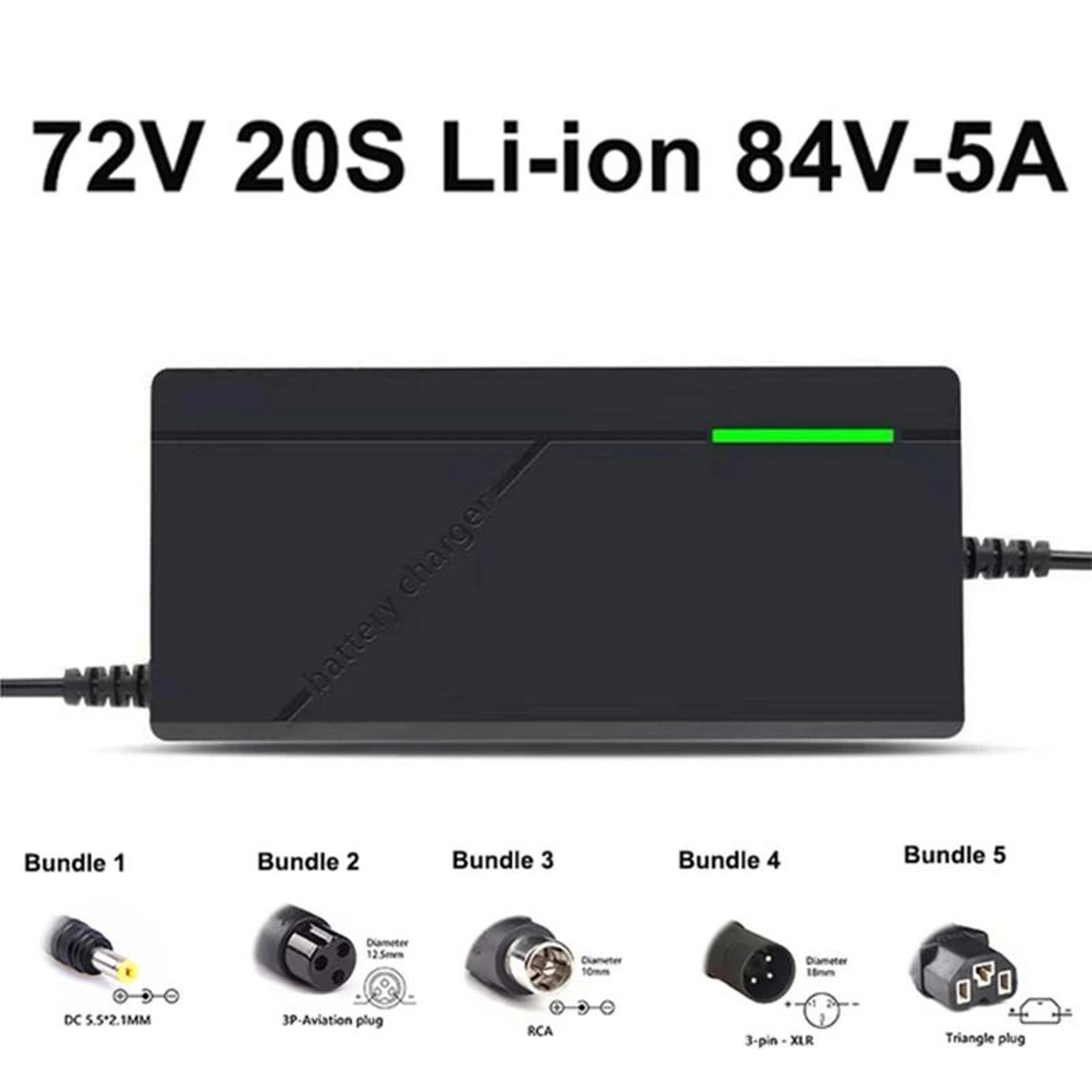 72 V 5 A LithiumIon Battery Pack Charger 84 V Output For 20 S Battery Packs 0