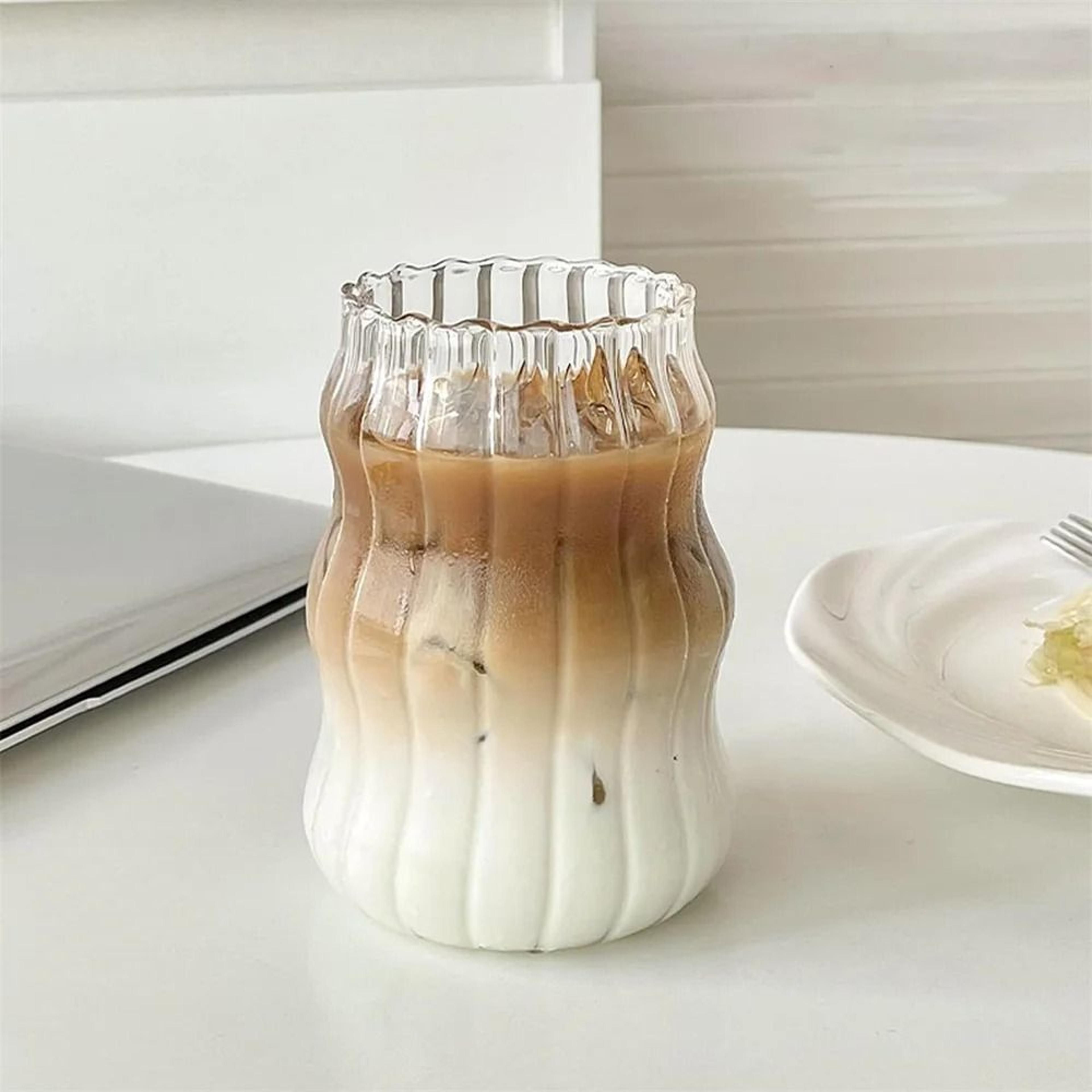 Striped Glass Tumbler  530ml HeatResistant Drinking Cup For Coffee Tea Juice And Milk 6