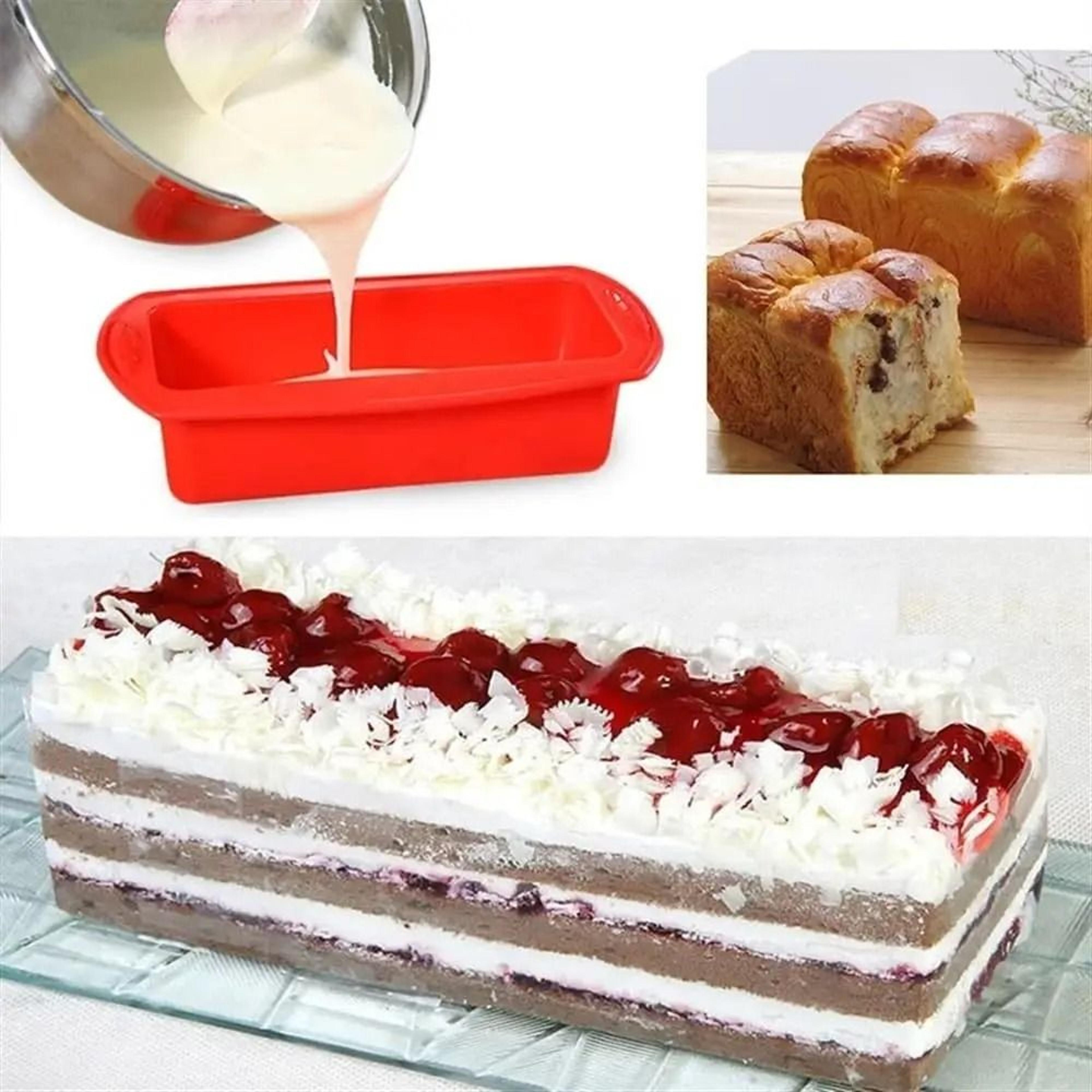 Silicone Bread And Cake Baking Pan  Rectangular NonStick Loaf Mold For Brownies Cheesecake And Past 4