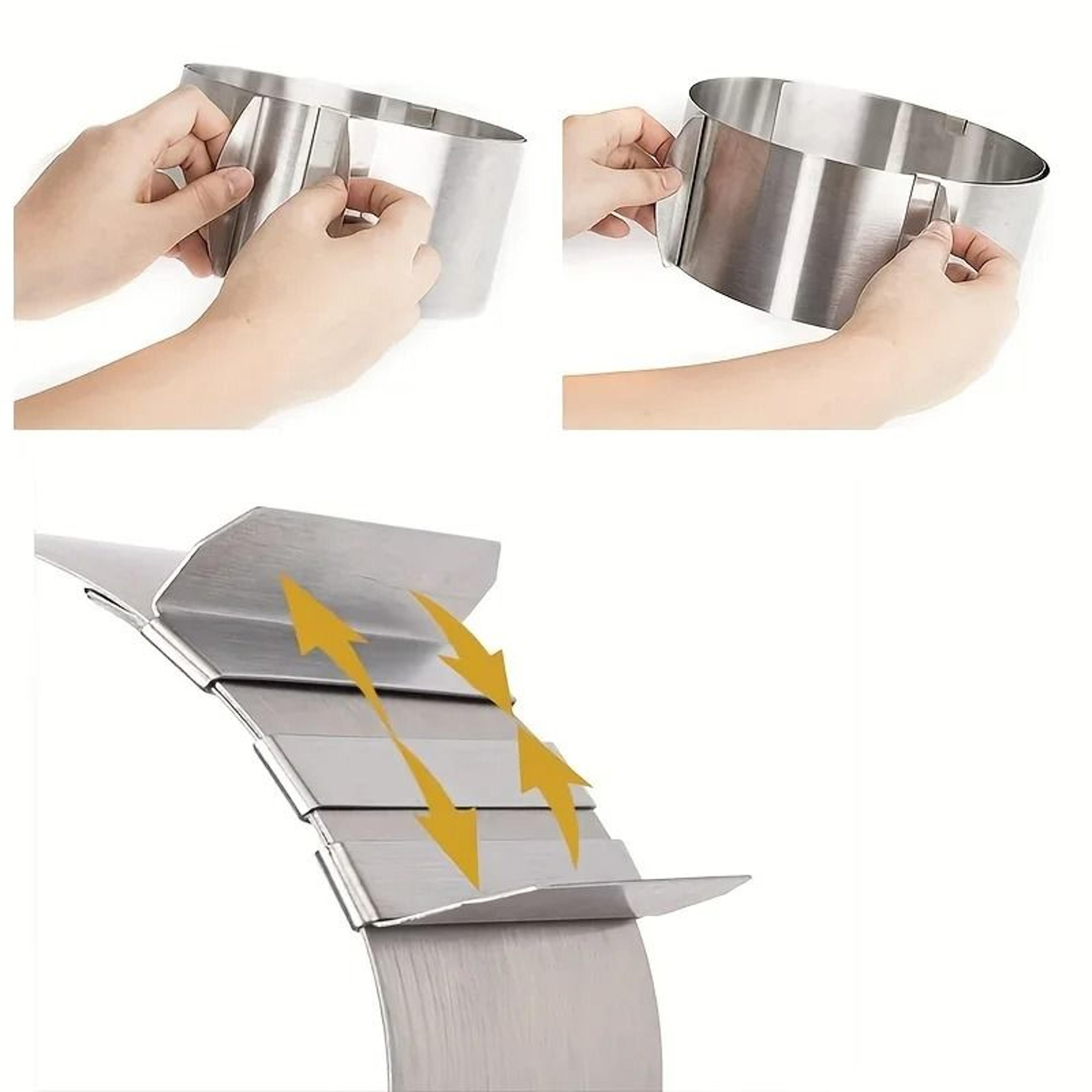 Adjustable Stainless Steel Cake Ring  Round Mousse Mold For Baking Cheesecake And Dessert Layering 4