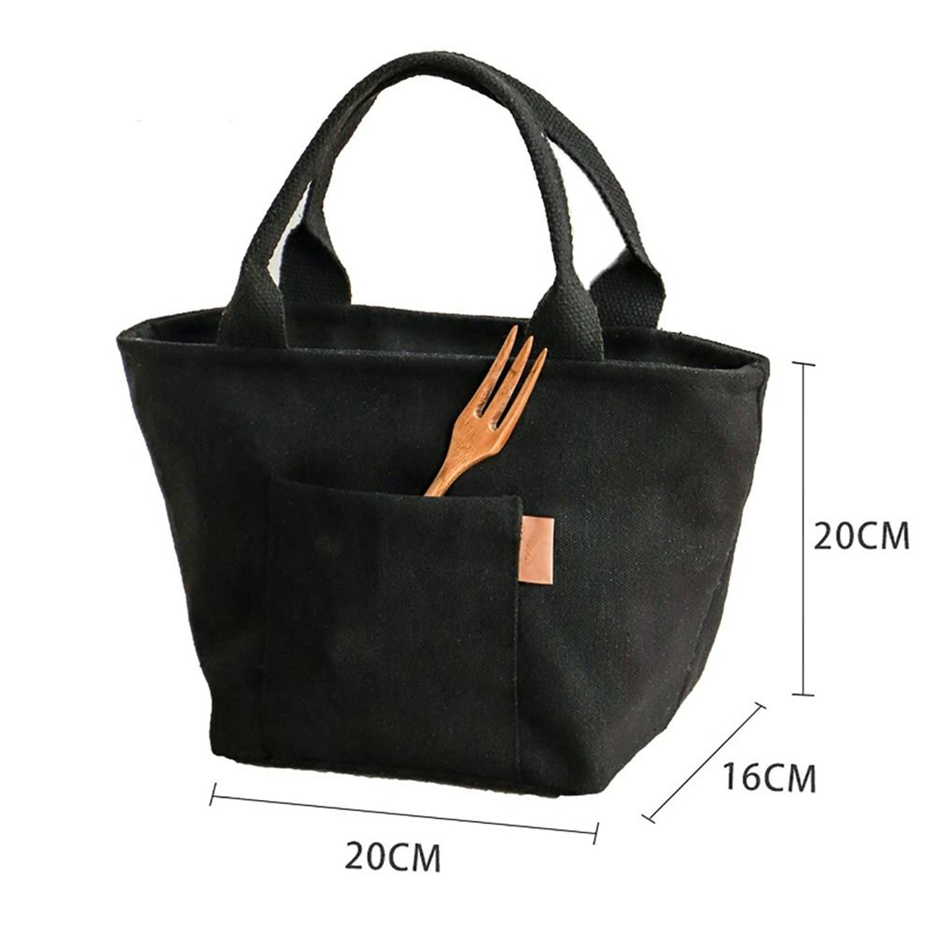 Insulated Canvas Lunch Bag  LargeCapacity Reusable Cooler Tote For School Office Or Picnic 5
