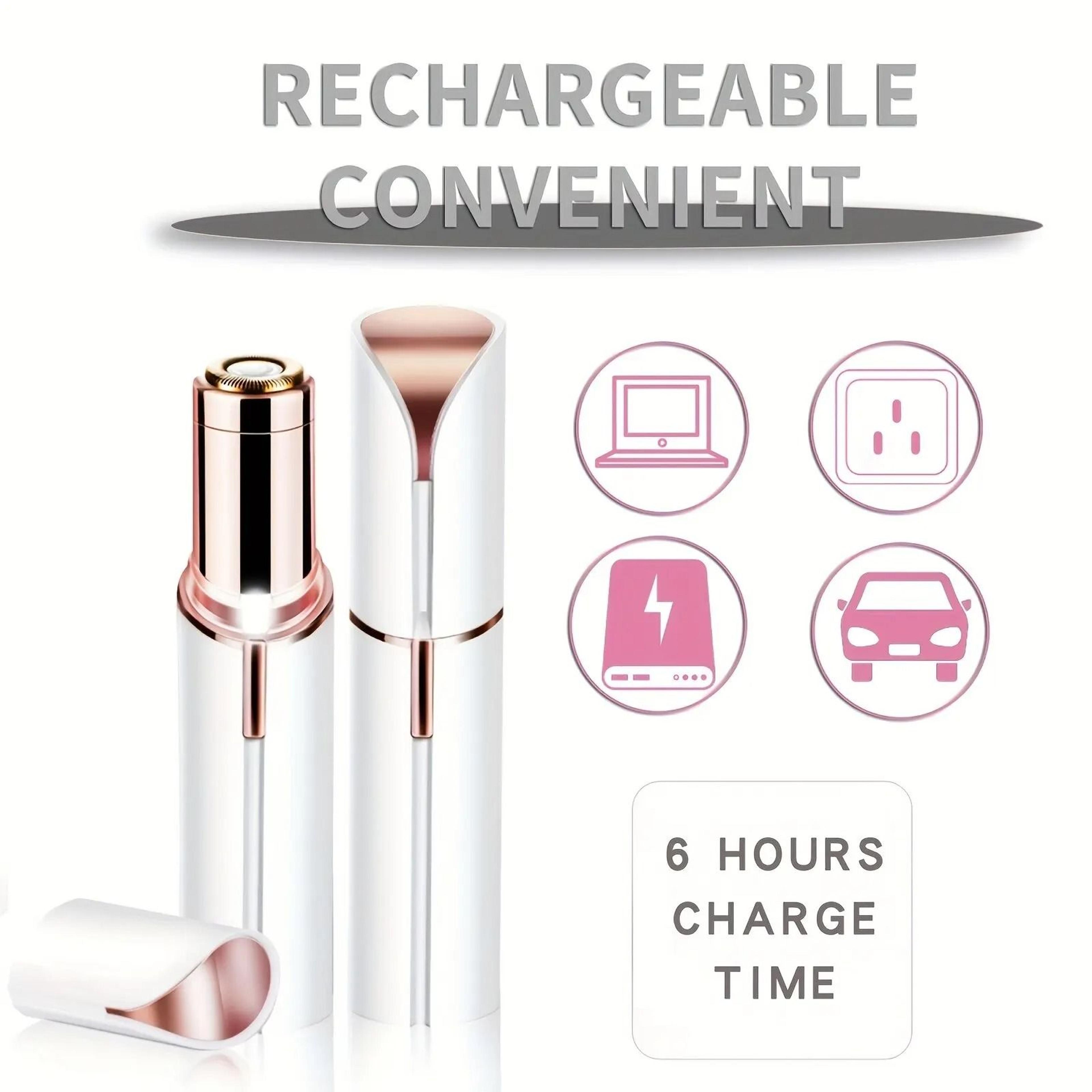 Portable Lipstick Shaped Electric Hair Remover For Women Painless Facial Shaver 3
