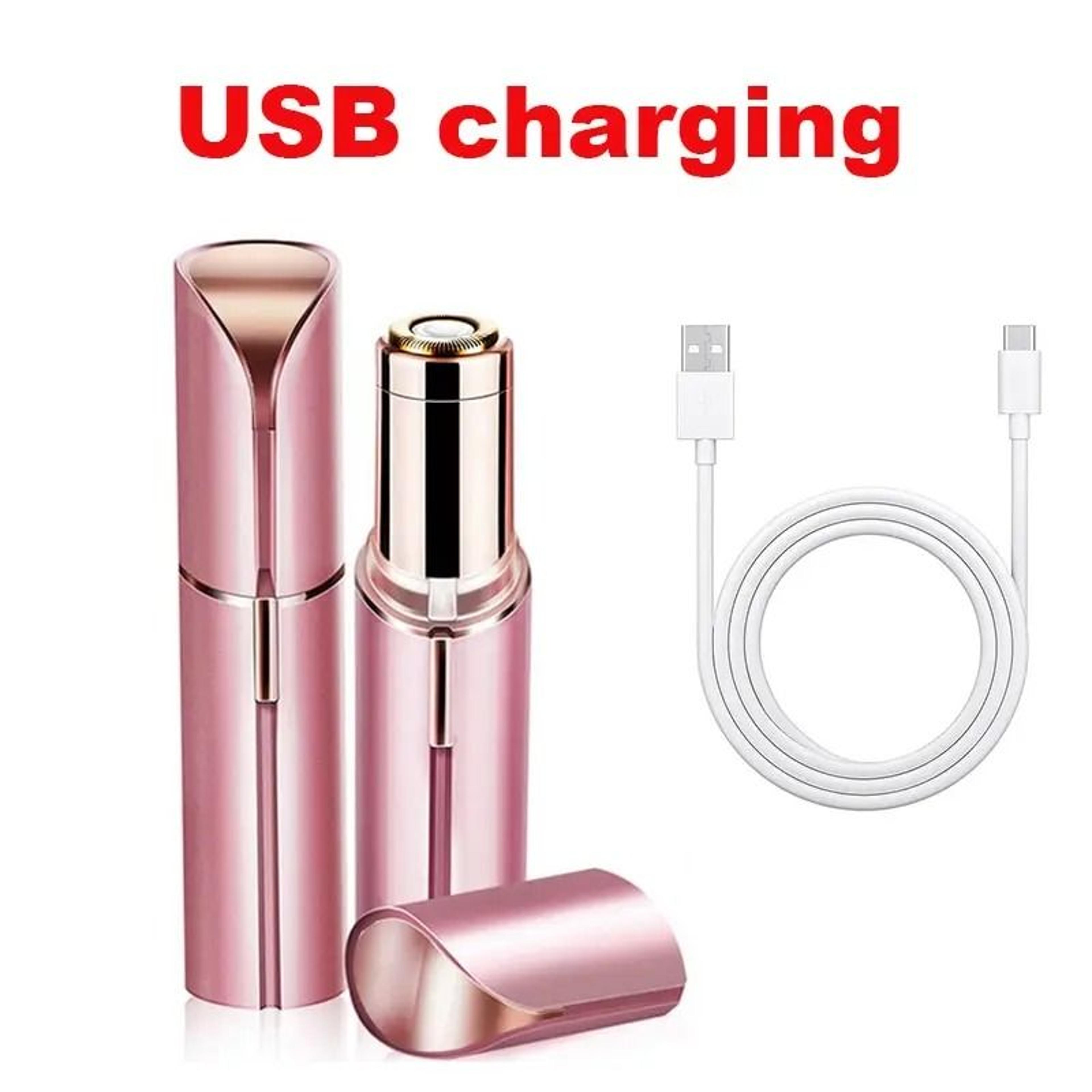 Portable Lipstick Shaped Electric Hair Remover For Women Painless Facial Shaver 7
