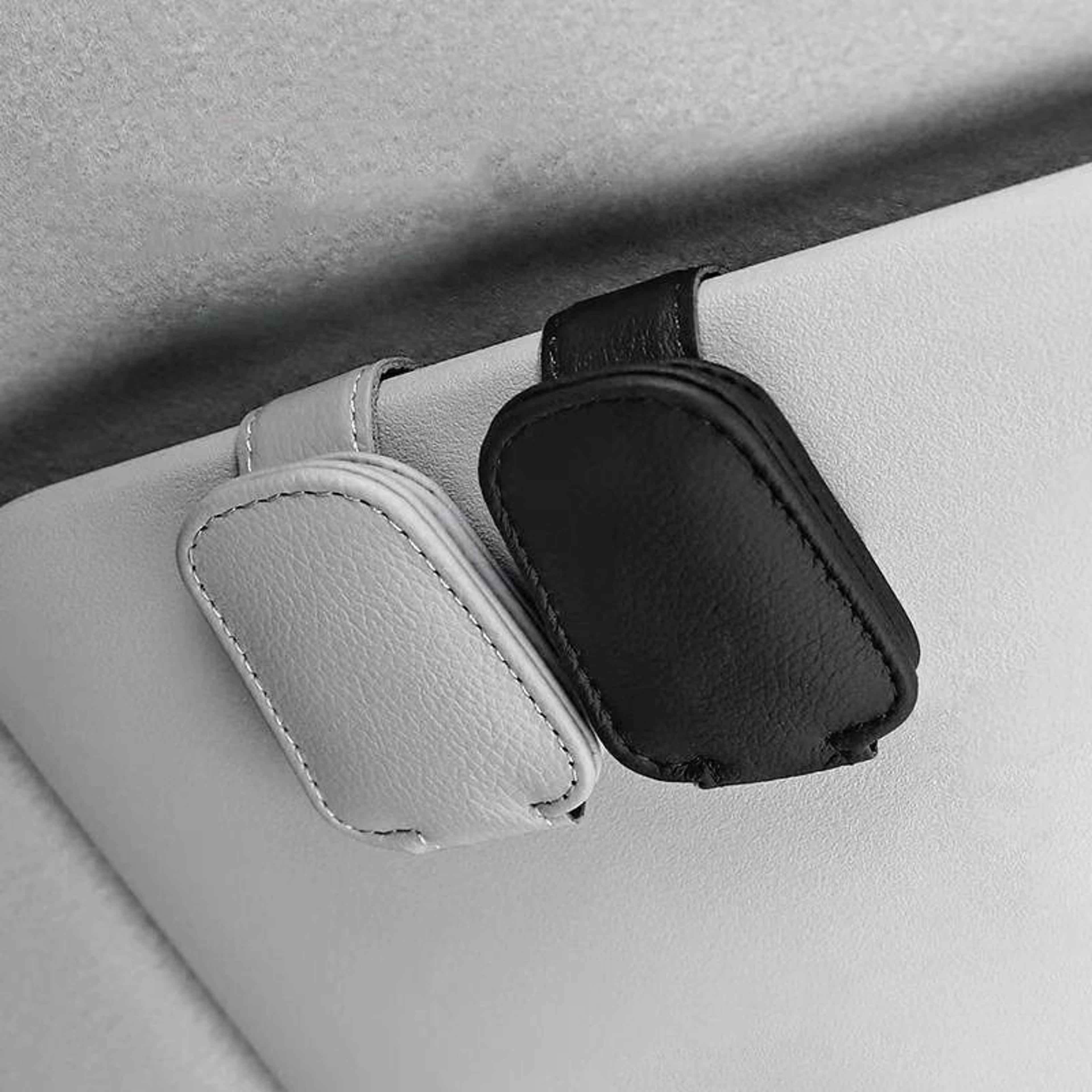 Magnetic Leather Sunglasses Clip For Car Visor 9