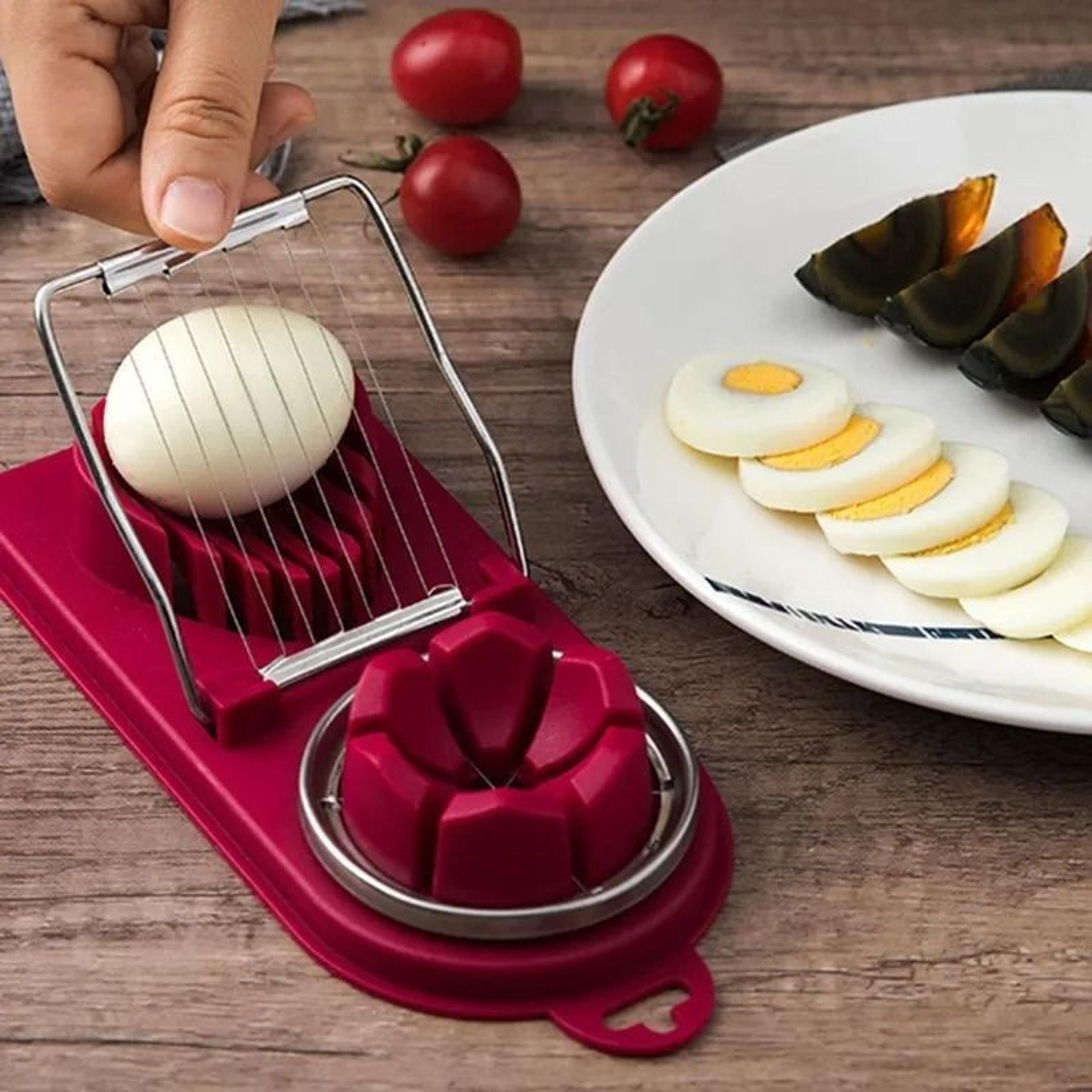 multifunctional stainless steel egg cutter and slicer
