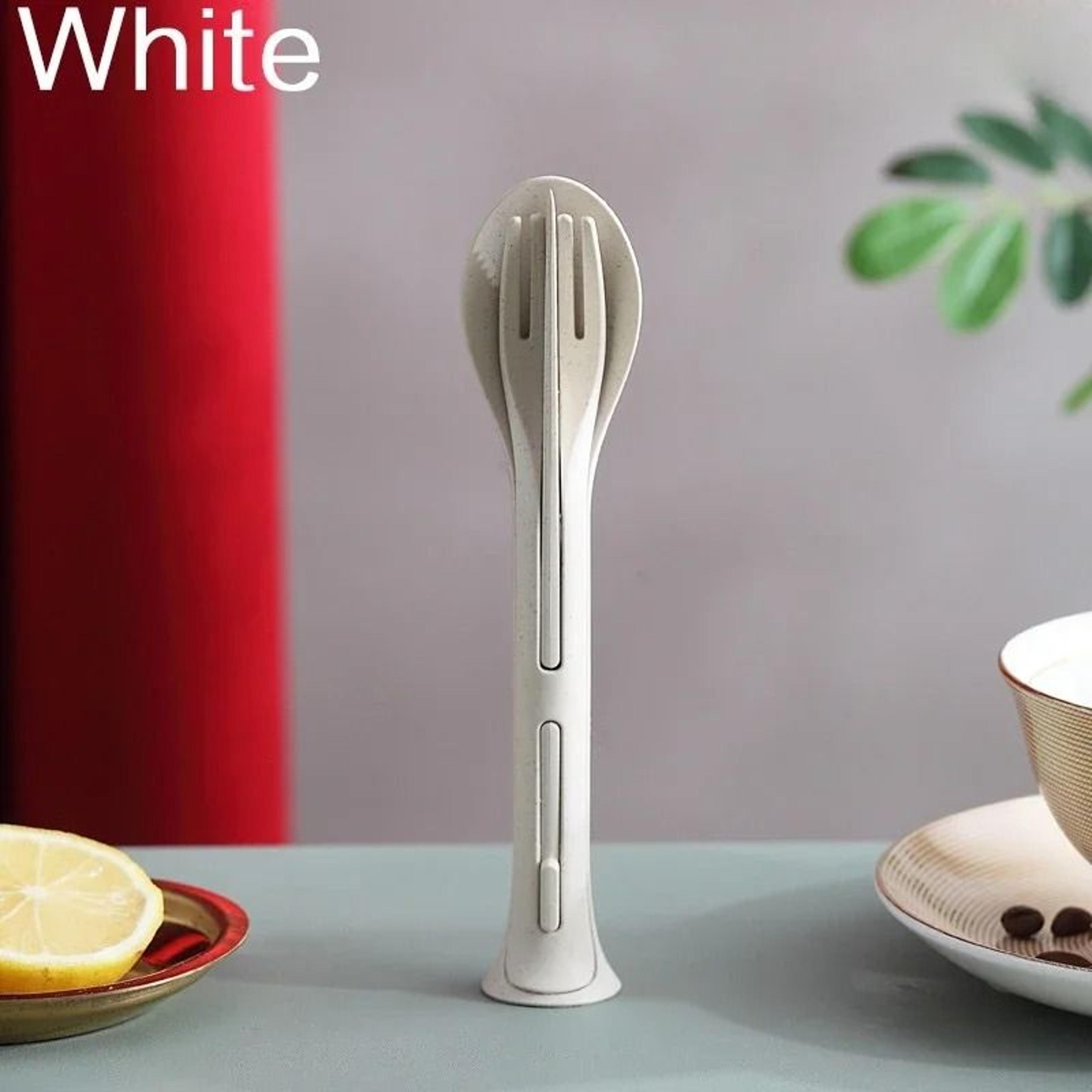Wheat Straw Portable Tableware Set With Case  EcoFriendly Travel Cutlery For Camping Work And Schoo 6