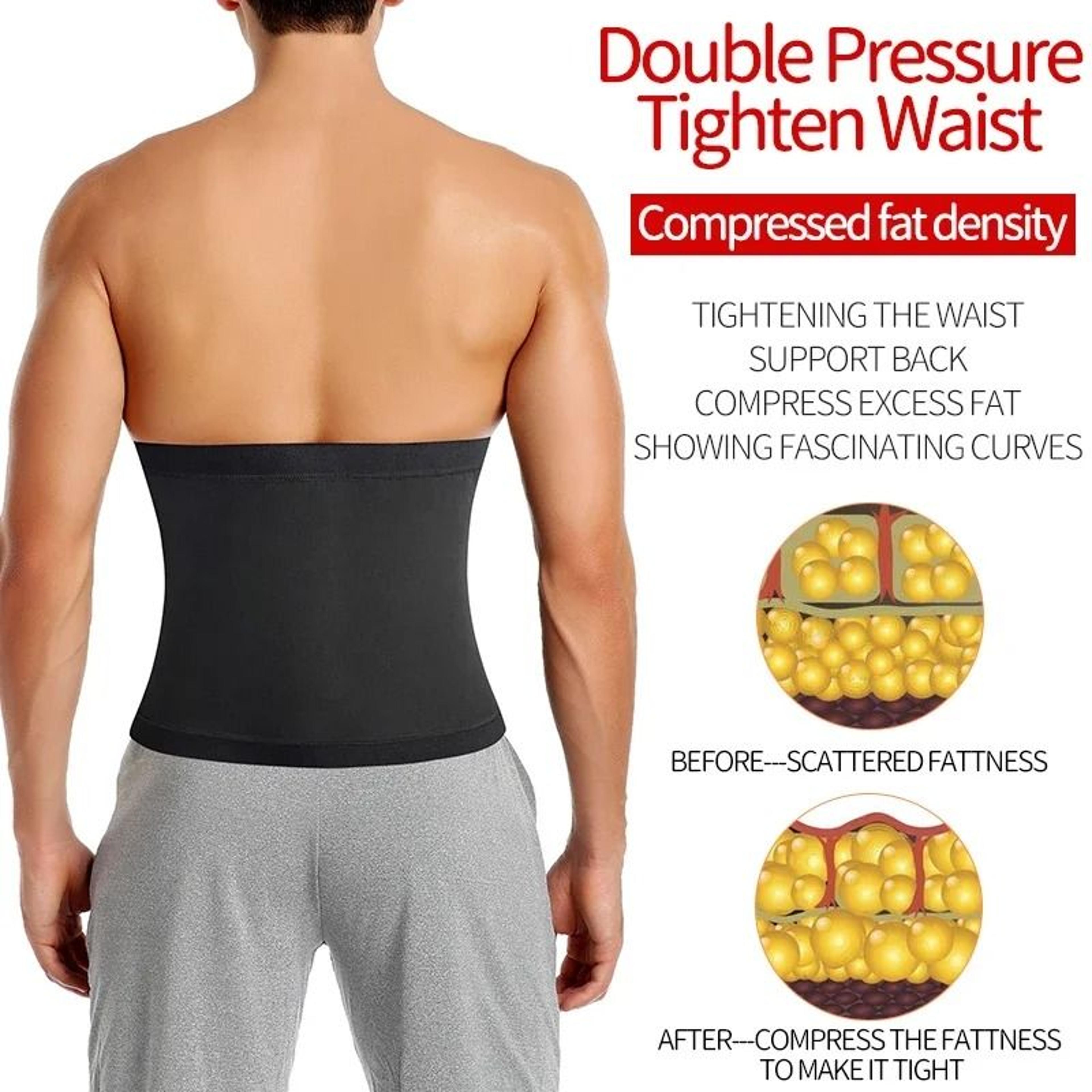 Mens Sauna Body Shaper Waist Trainer Belt 3