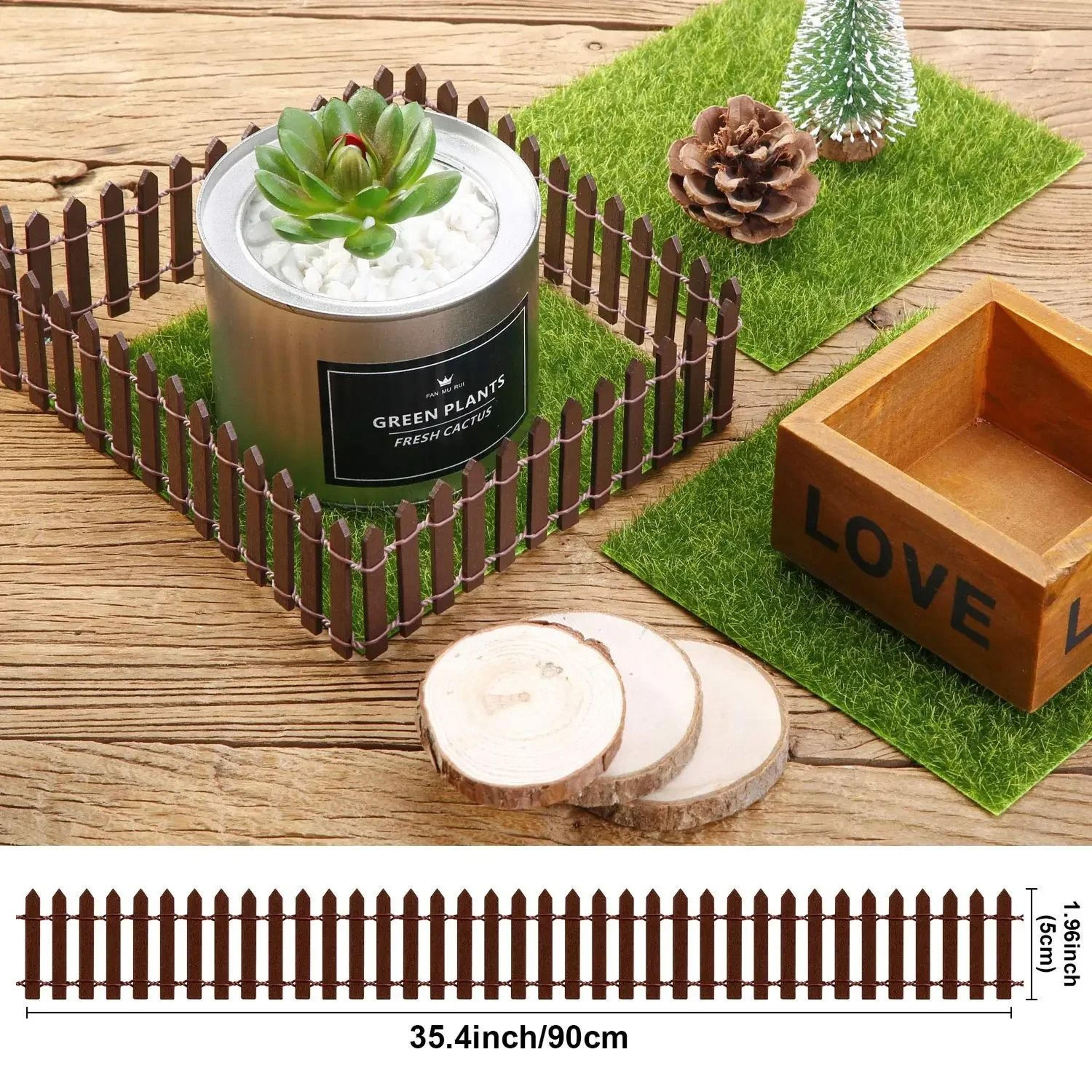 Mini Wooden Fence Fairy Garden Decoration 2