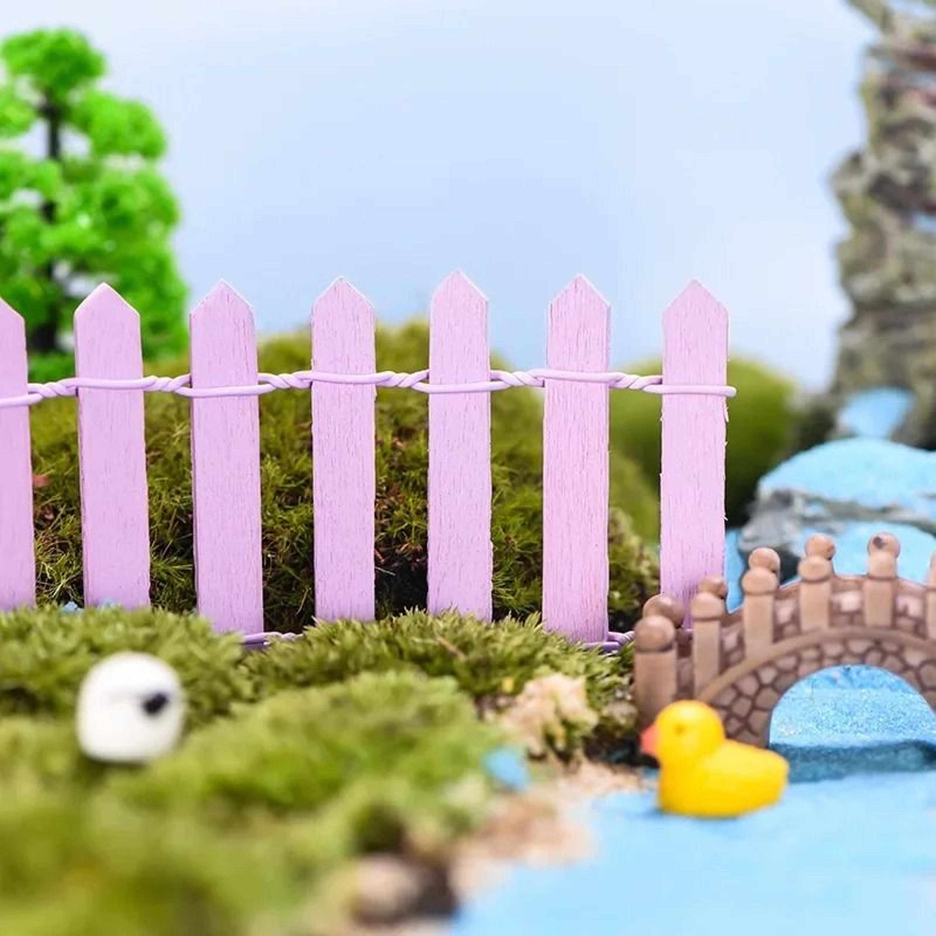 Mini Wooden Fence Fairy Garden Decoration 5